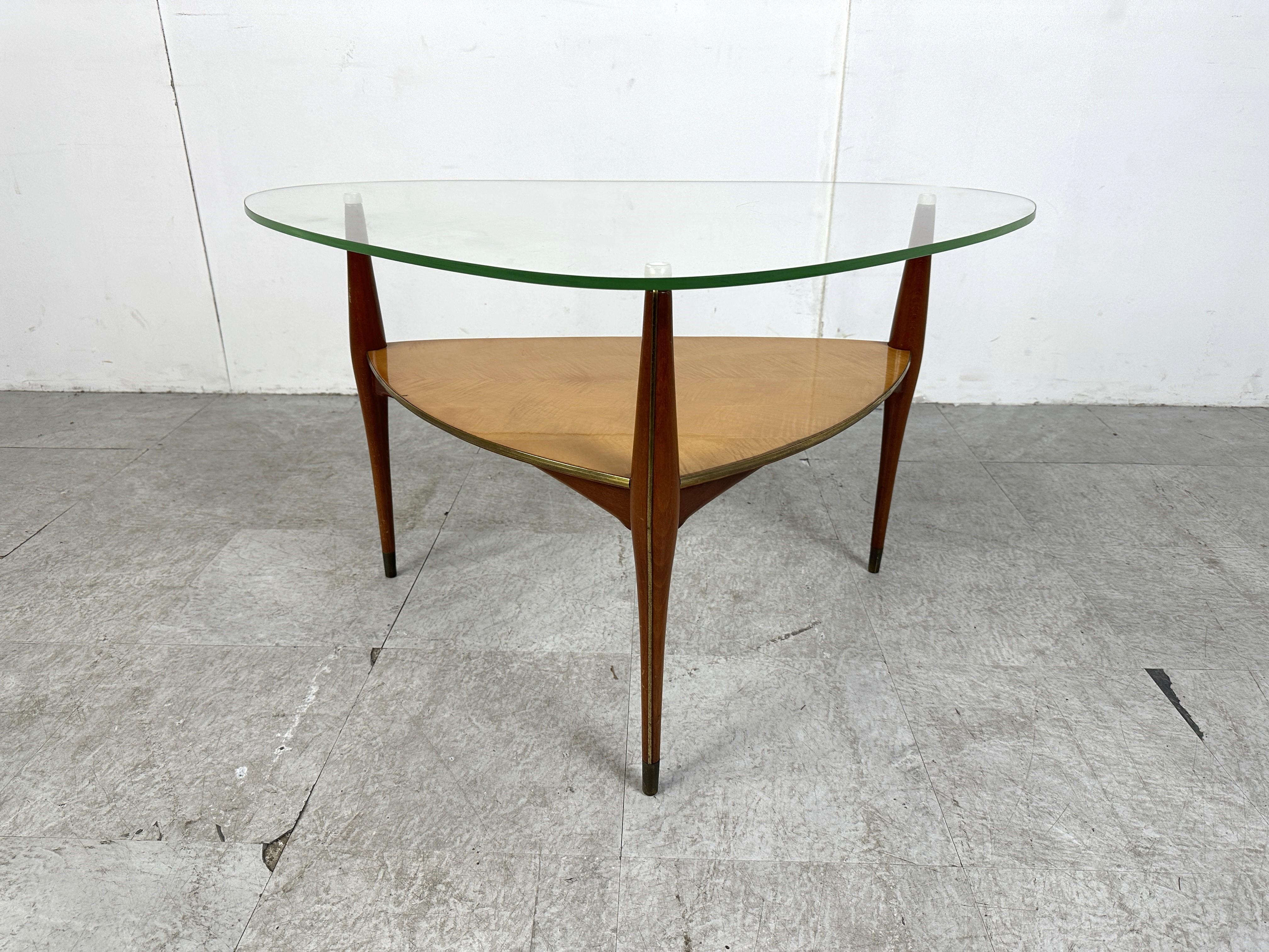 Italian Mid century italian tripod coffee table, 1950s For Sale