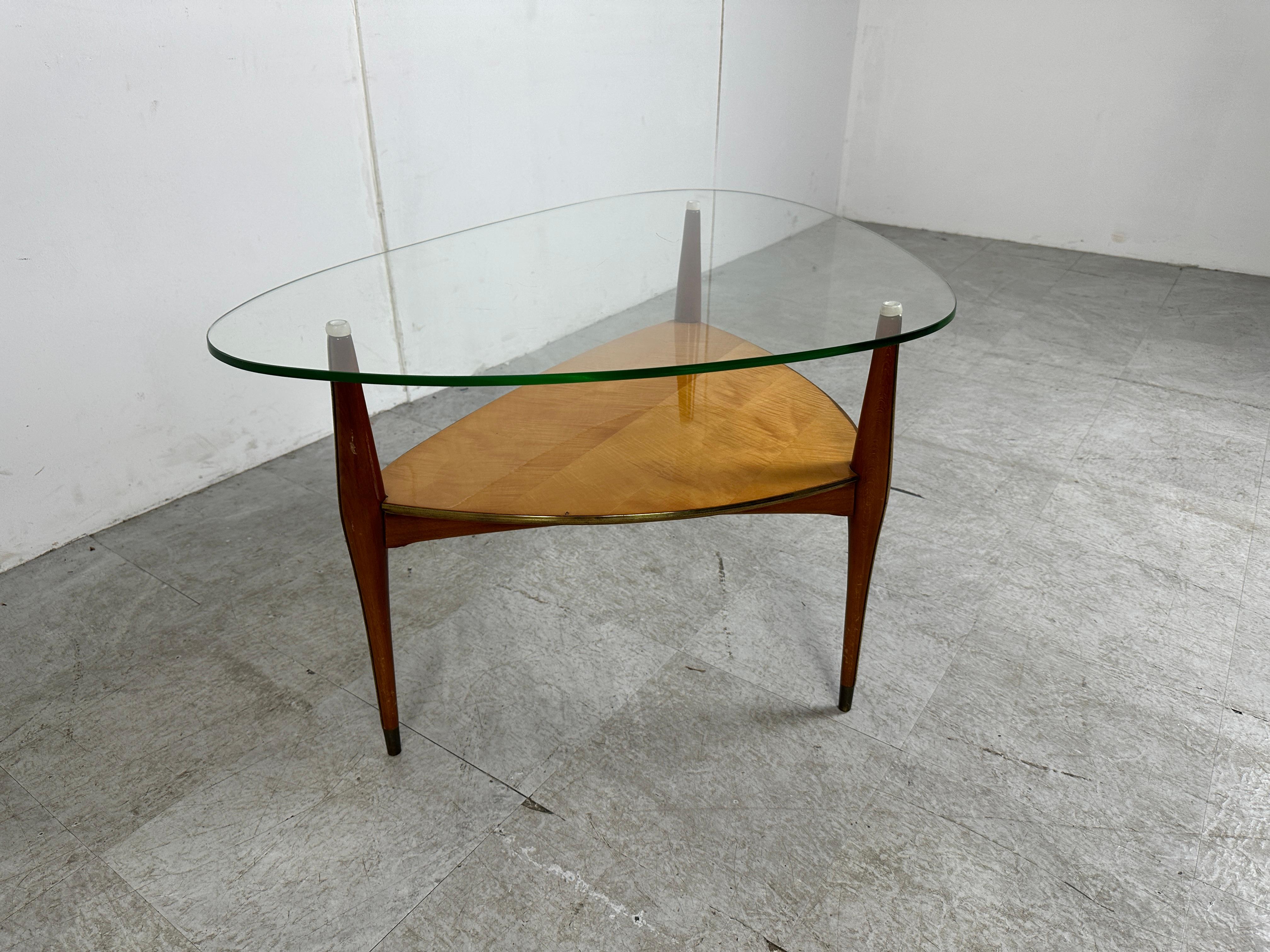 Mid-20th Century Mid century italian tripod coffee table, 1950s For Sale