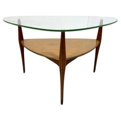 Mid century italian tripod coffee table, 1950s