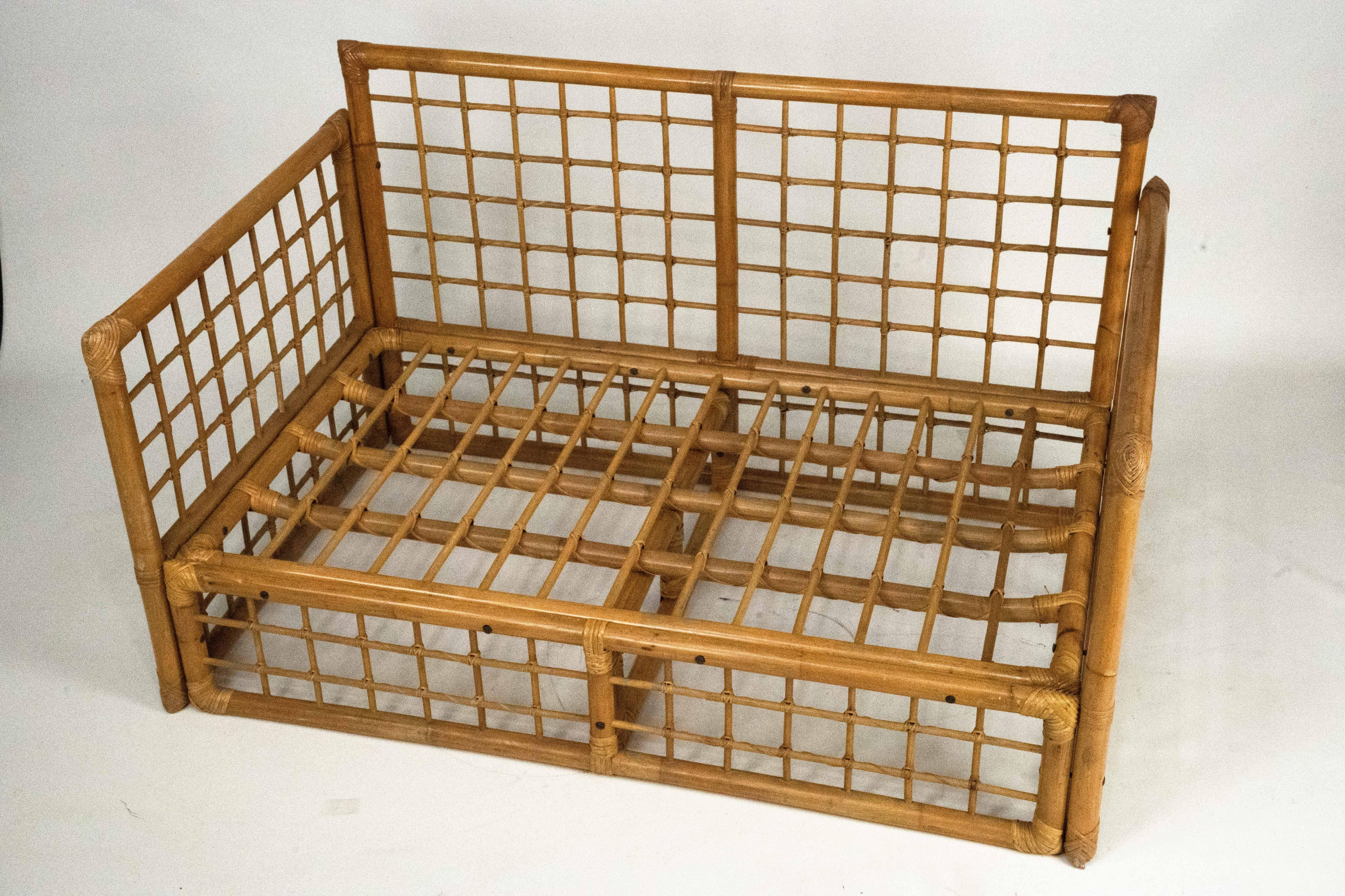 Italienischer Tropical-Chic-Liegesessel von Vivai del Sud, Rattan & Bambus, Mitte des Jahrhunderts, 19 im Angebot 5