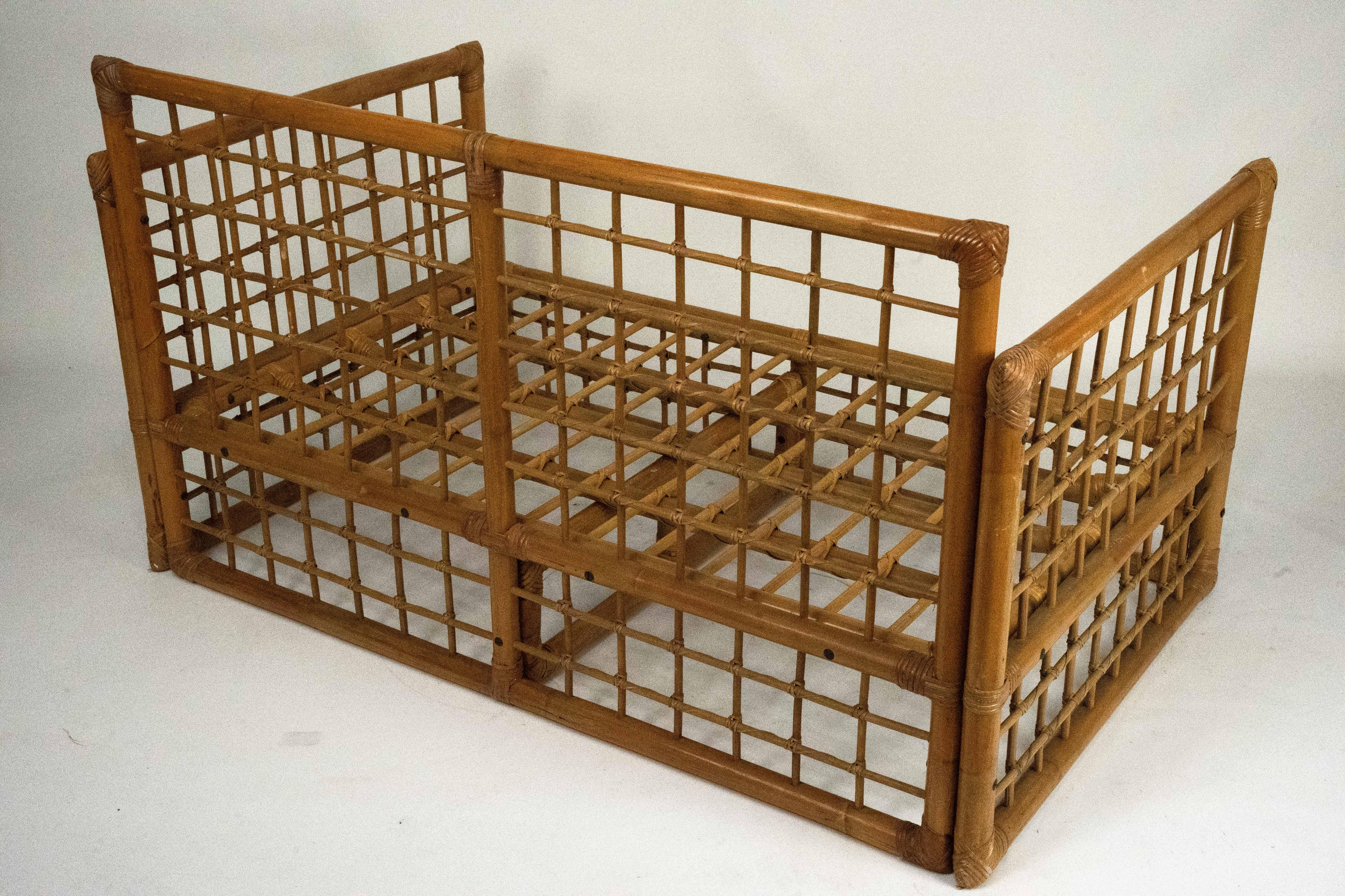 Italienischer Tropical-Chic-Liegesessel von Vivai del Sud, Rattan & Bambus, Mitte des Jahrhunderts, 19 im Angebot 3