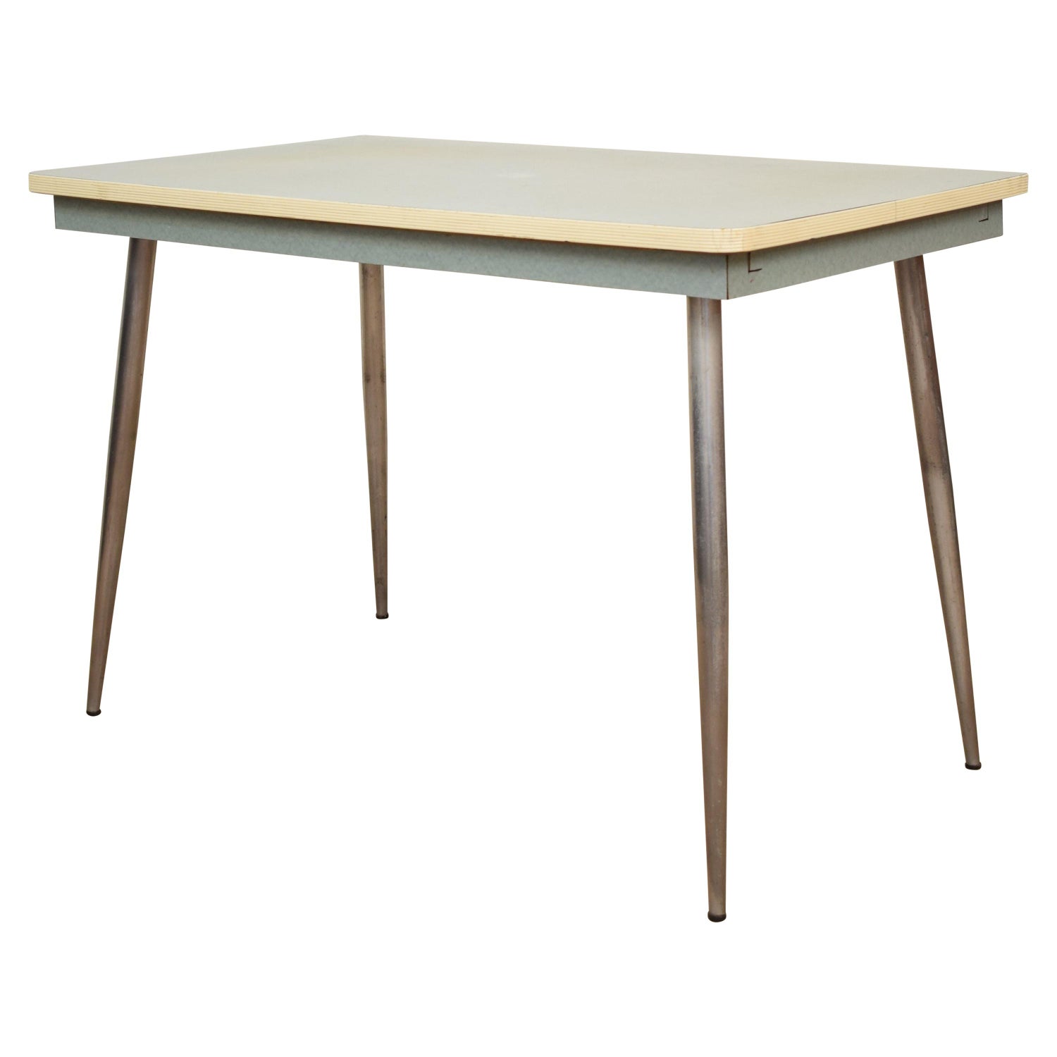 Midcentury Italian Turquoise Formica Kitchen Table With Tapered Chrome Legs For Sale At 1stdibs Midcentury Italian Turquoise Formica Kitchen Table With Tapered Chrome Legs For Sale At 1stdibs