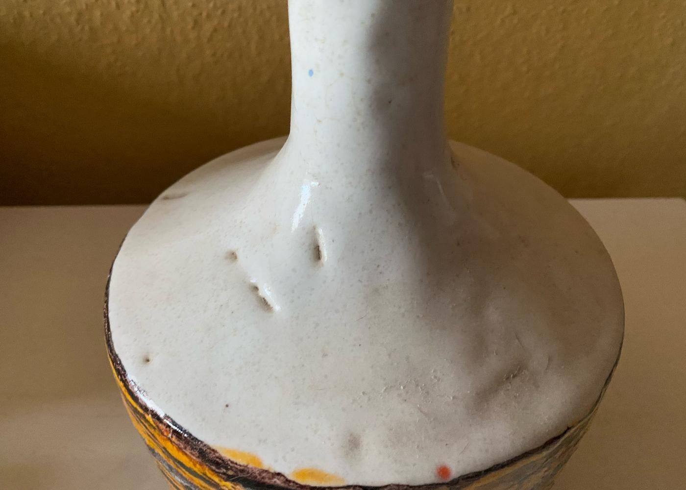 Glazed Mid-Century Italian Vase For Sale