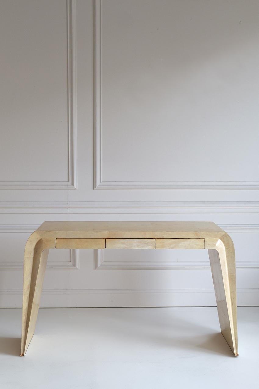 Mid-20th Century Mid-Century Italian Vellum Console