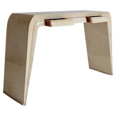 Mid-Century Italian Vellum Console