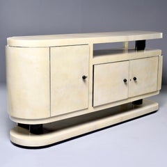 Midcentury Italian Vellum Covered Sideboard