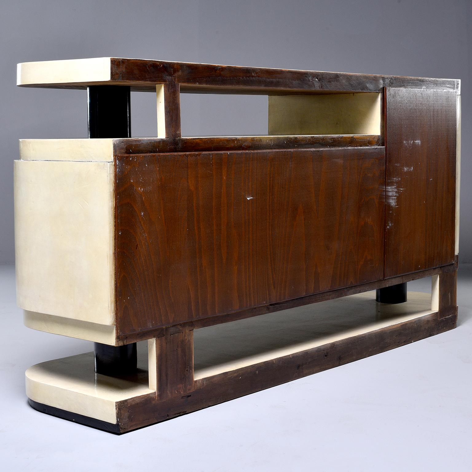 Mid-Century Modern Midcentury Italian Vellum Covered Sideboard or Cabinet