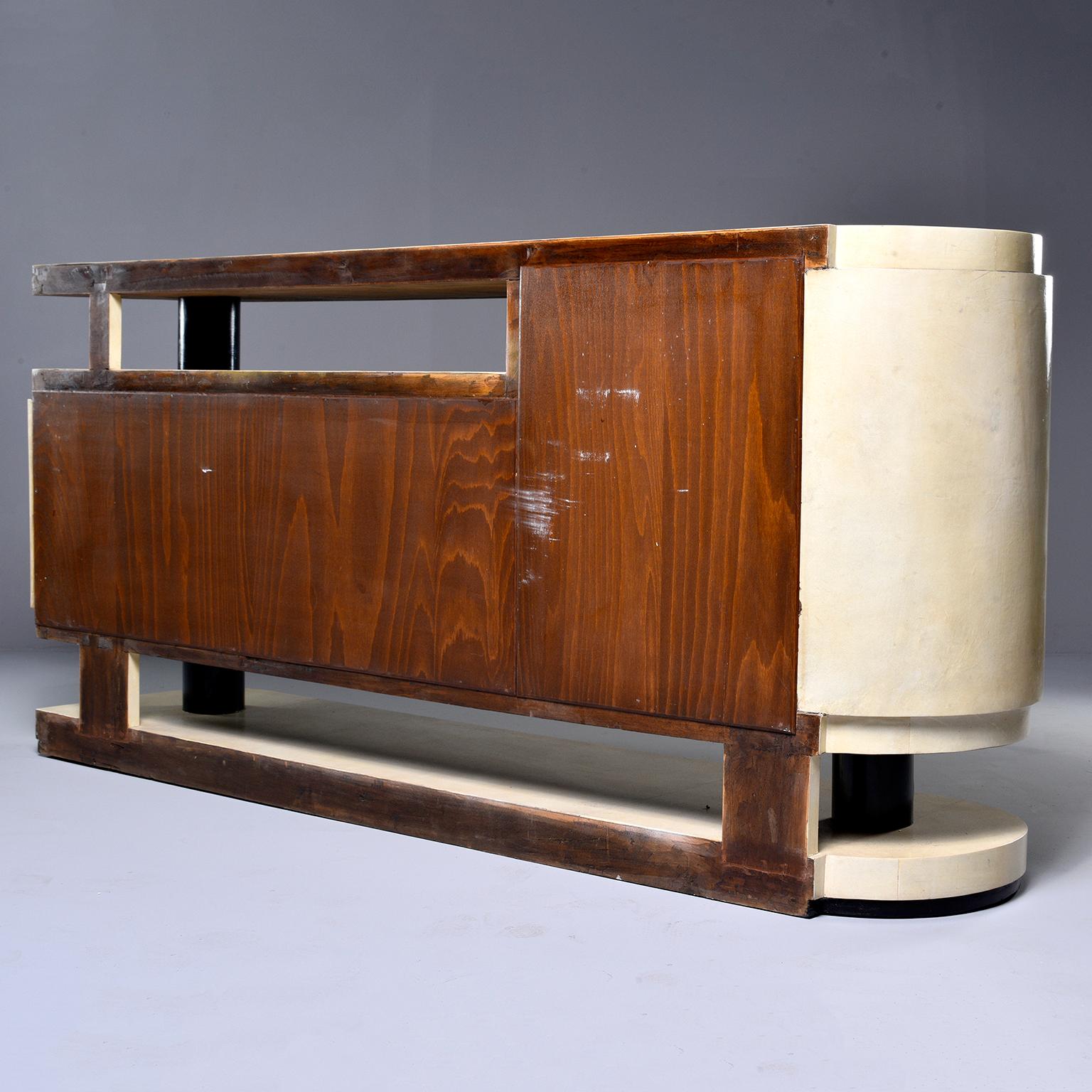 Mid-20th Century Midcentury Italian Vellum Covered Sideboard or Cabinet