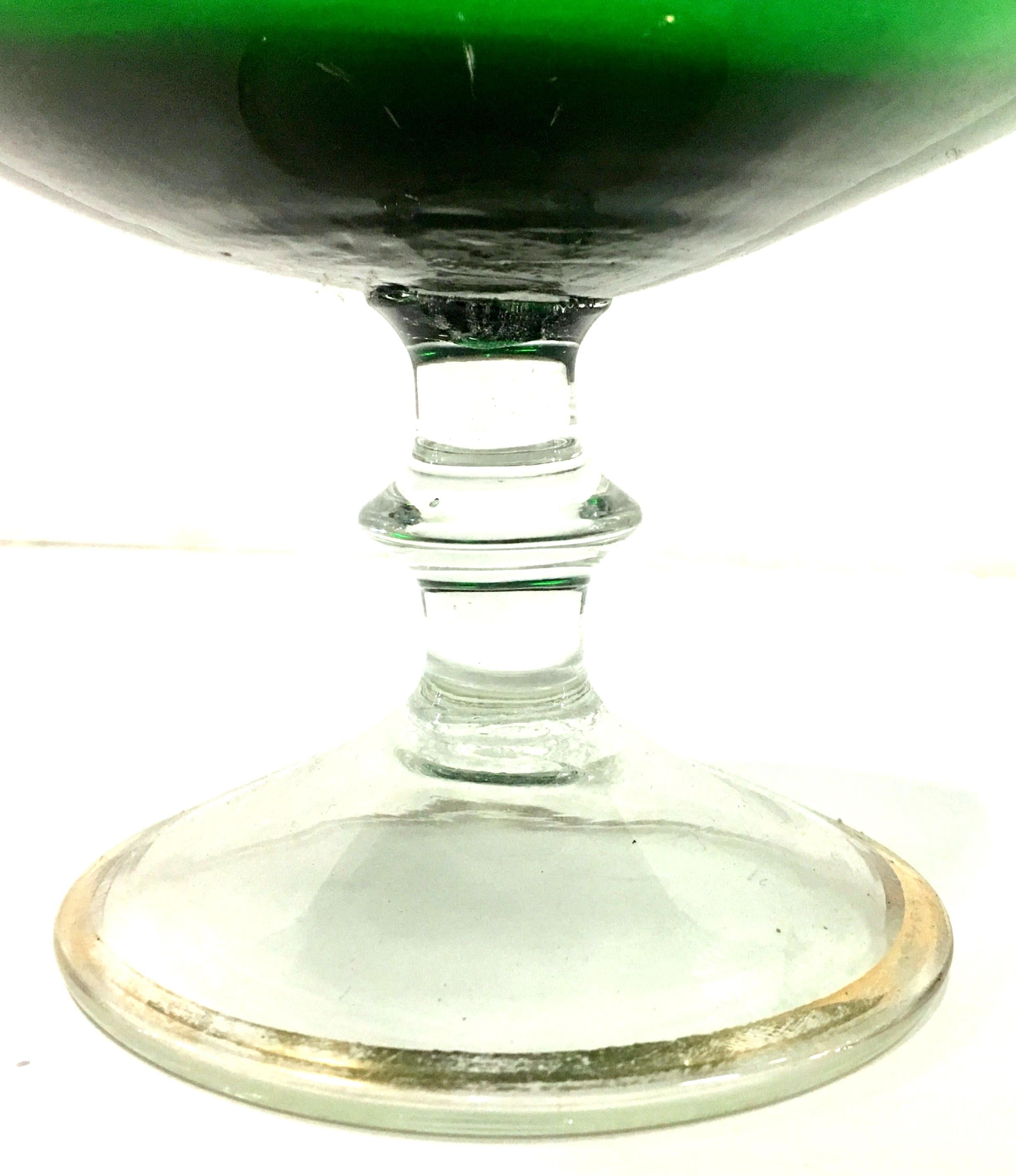 Midcentury Italian Venetian Blown Glass and 22-Karat Gold Drinks Set of 7 For Sale 6