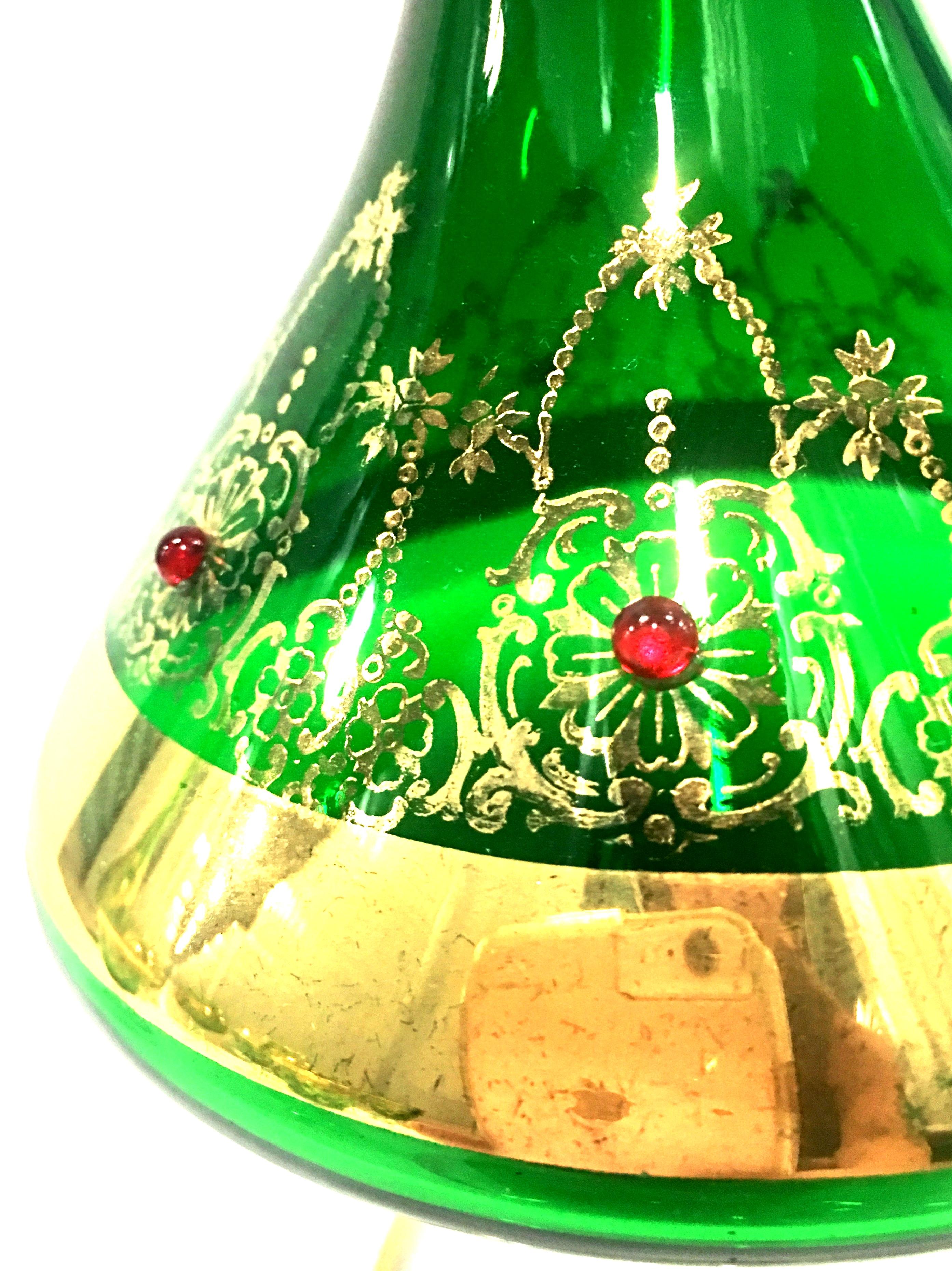 Midcentury Italian Venetian Blown Glass and 22-Karat Gold Drinks Set of 7 For Sale 2