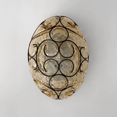 Mid Century Italian Venetian Glass Wall Light Sconce Flush Mount