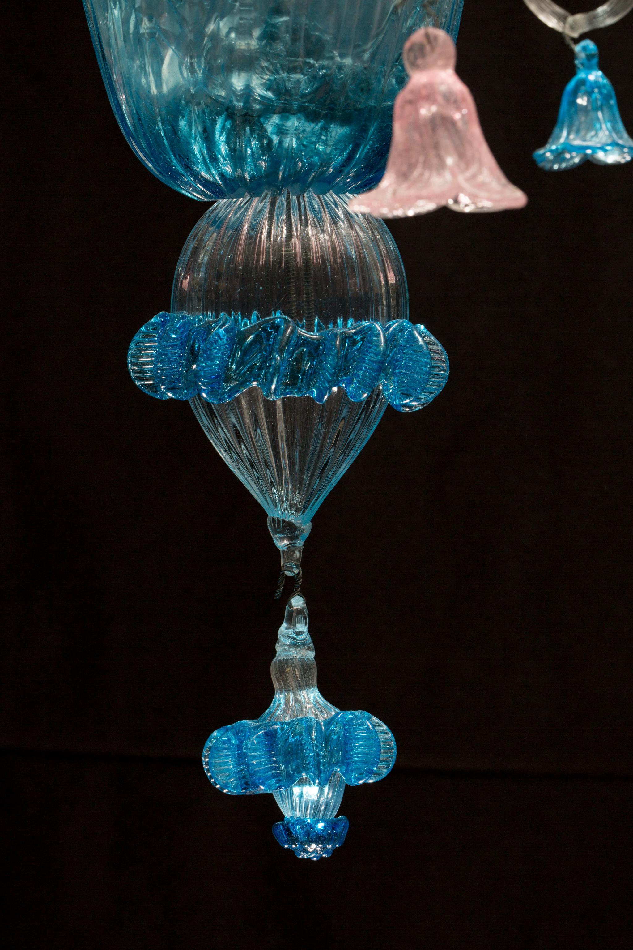 Mid-Century Italian Venetian Murano Glass Chandelier by Galliano Ferro In Excellent Condition For Sale In Vienna, AT