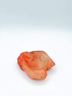 Mid Century Italian Vintage Alabaster Ashtray Red Pink Orange