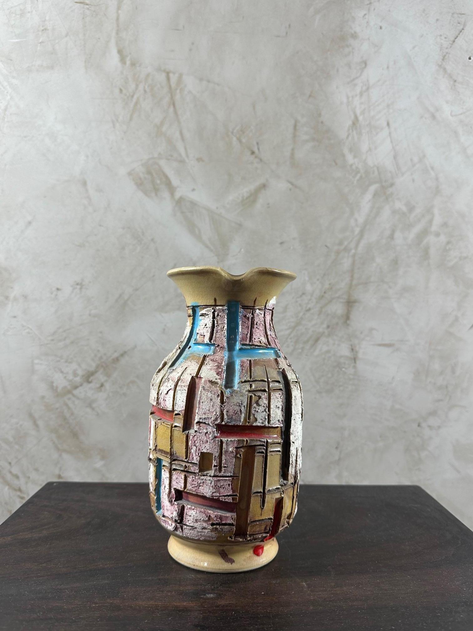 Mid-century Italian Vintage Ceramic Pitcher, 1960s For Sale 1