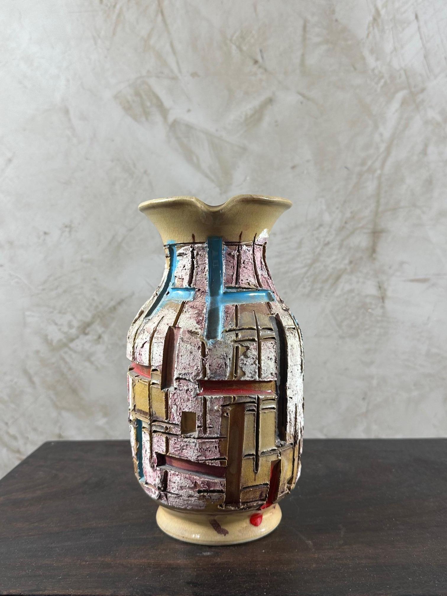 Mid-century Italian Vintage Ceramic Pitcher, 1960s For Sale 5
