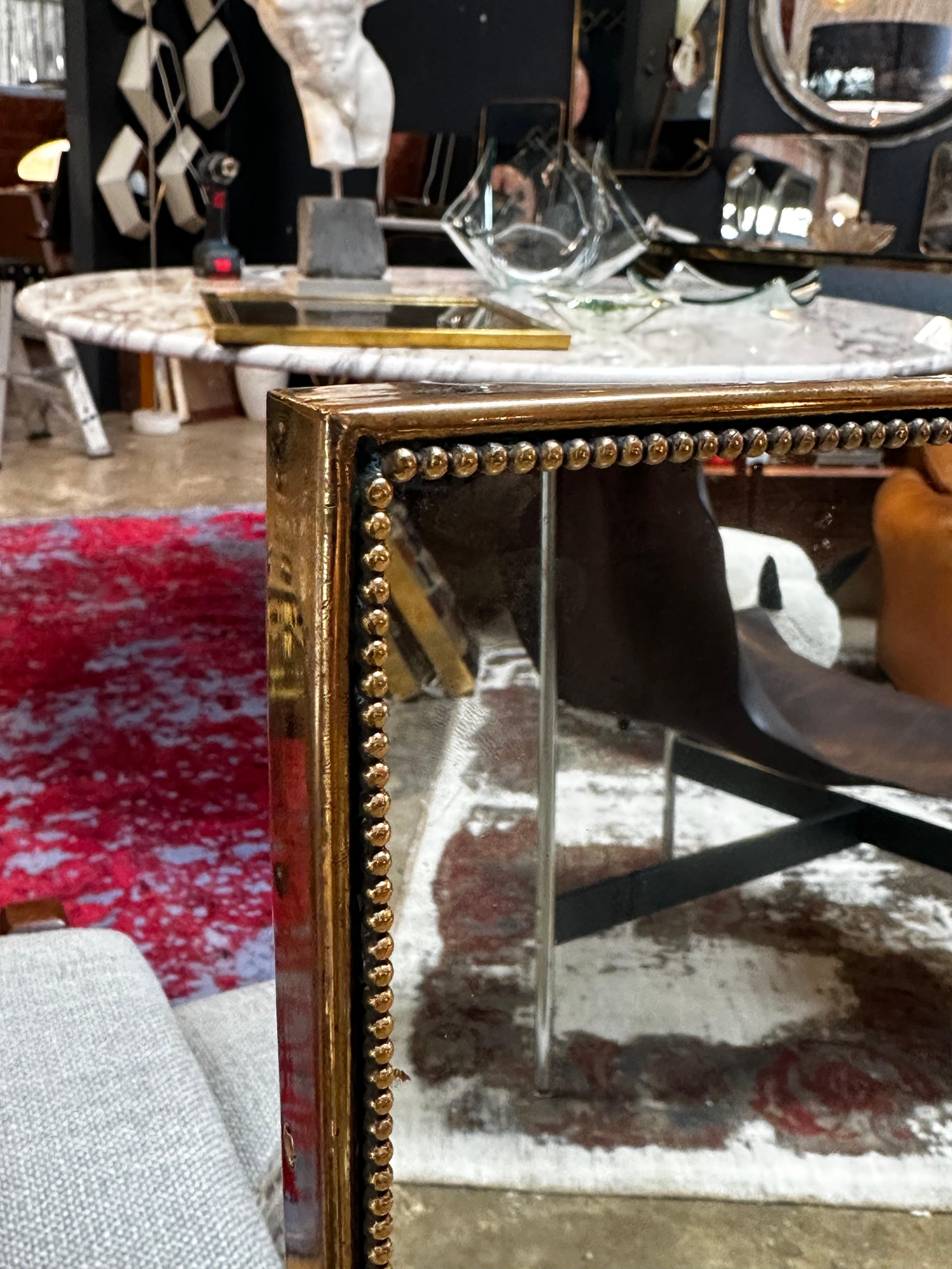 Midcentury Italian Wall Mirror, 1970s In Good Condition For Sale In Los Angeles, CA