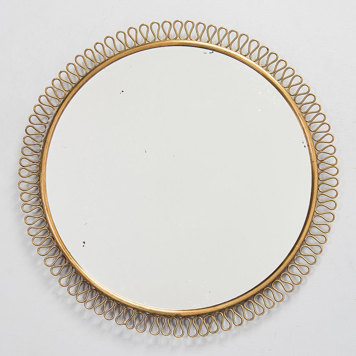 Mid-Century Modern Mid-Century Italian Wall Mirror, c. 1950s