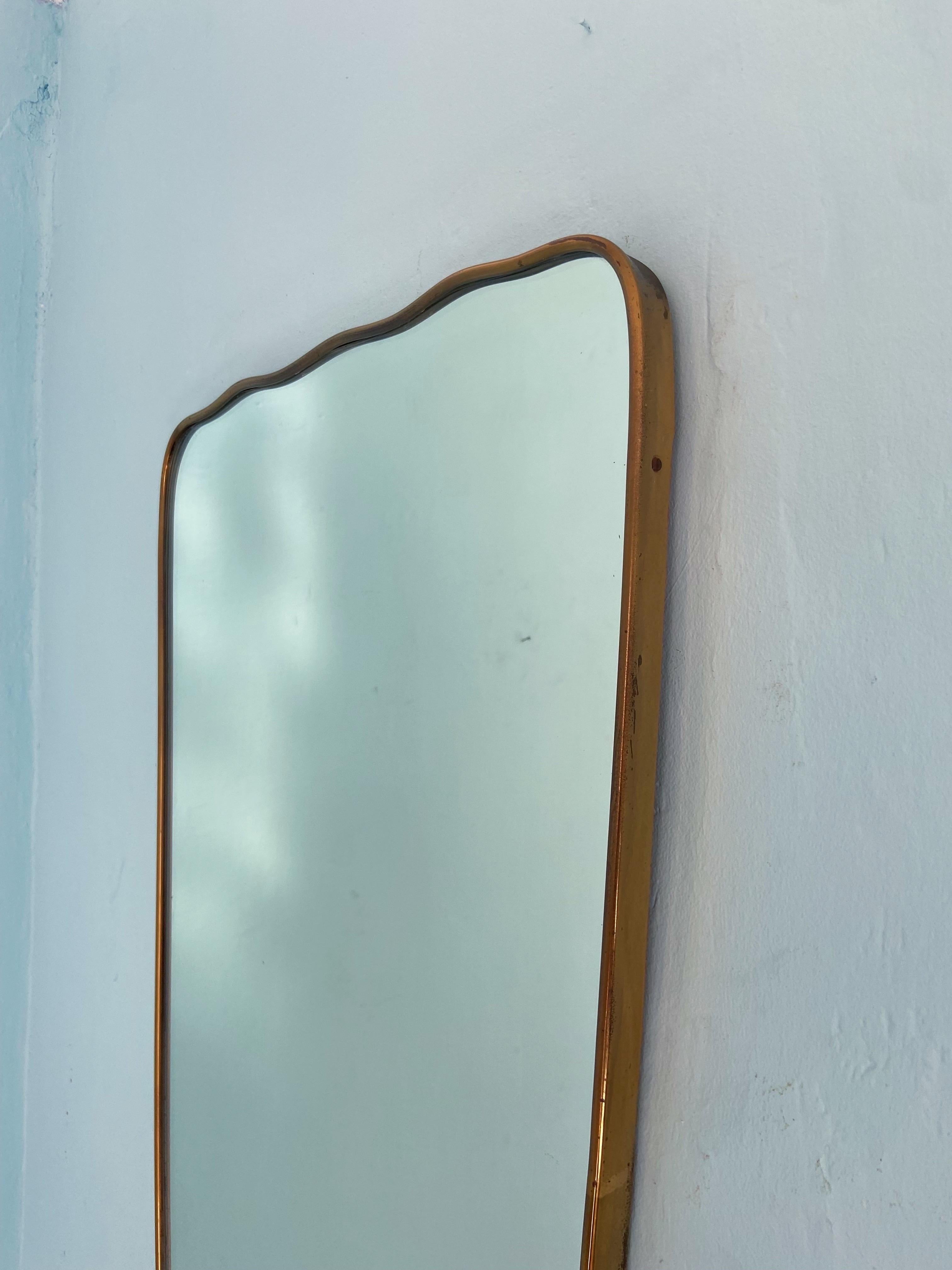 Espejo de pared italiano de mediados de siglo diseñado por Gio Ponti, 1950 Moderno de mediados de siglo
