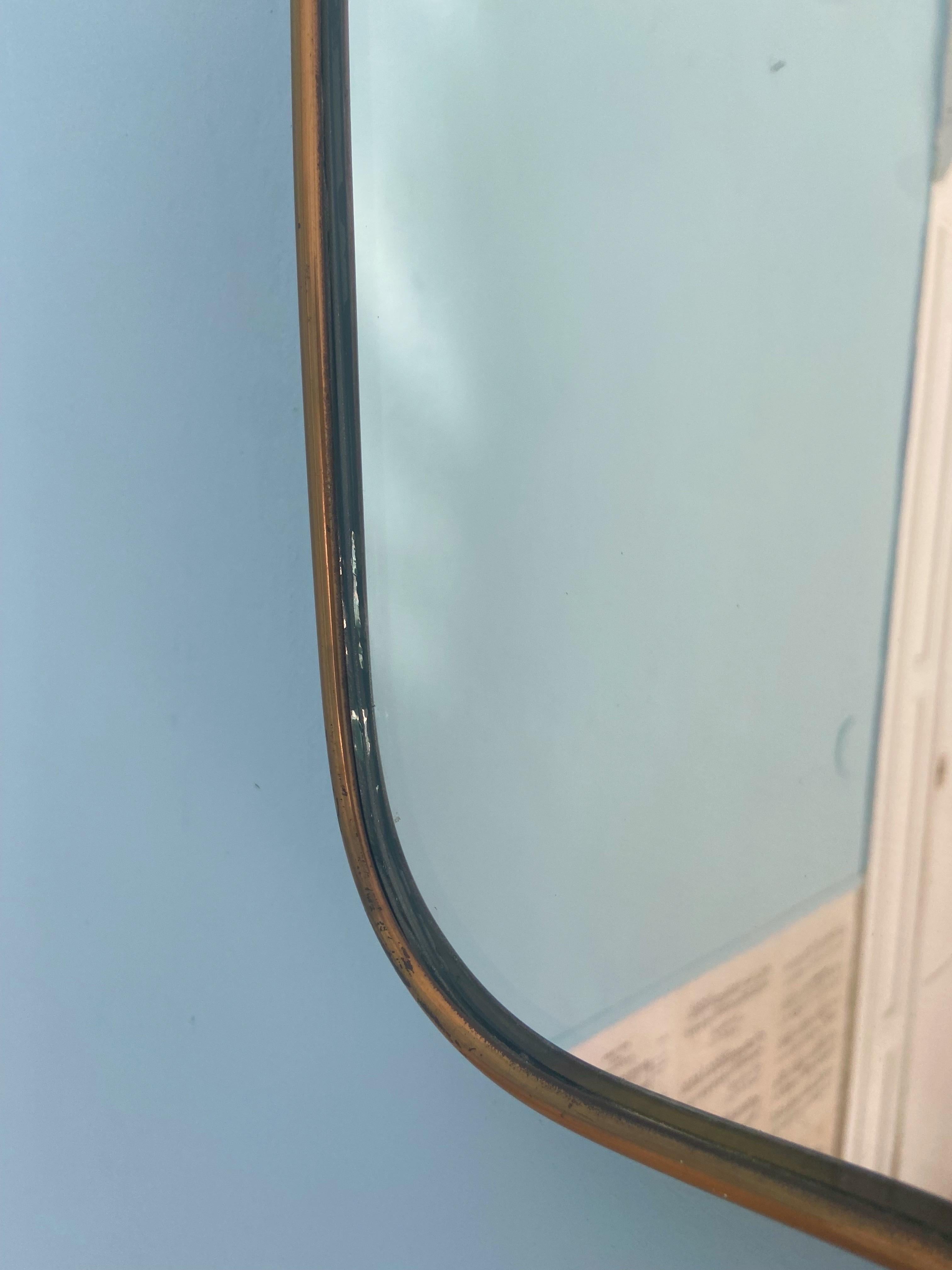 Espejo de pared italiano de mediados de siglo diseñado por Gio Ponti, 1950 en Bueno Estado en Palermo, PA