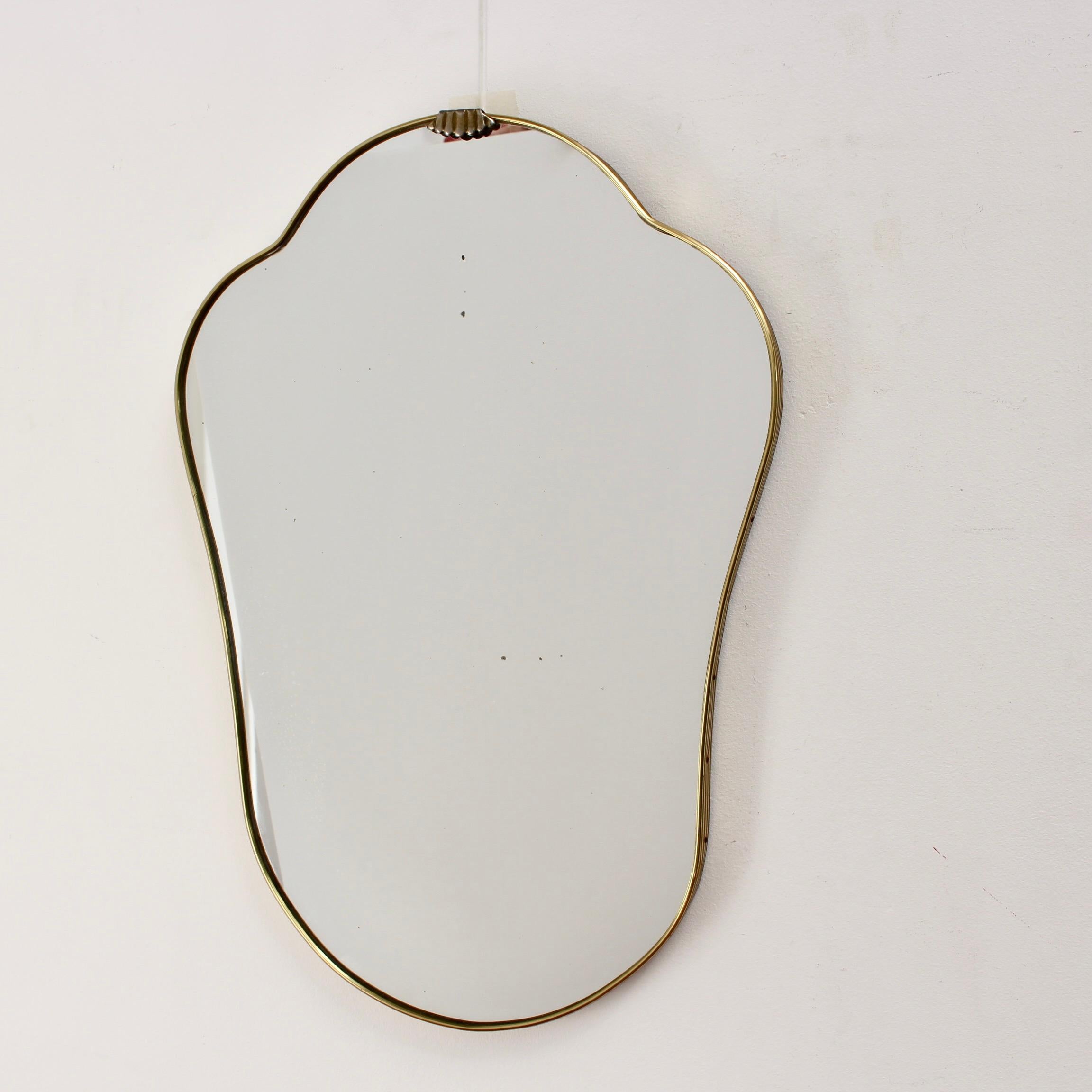 Mid-Century Italian Wall Mirror with Brass Frame 'circa 1950s' 7
