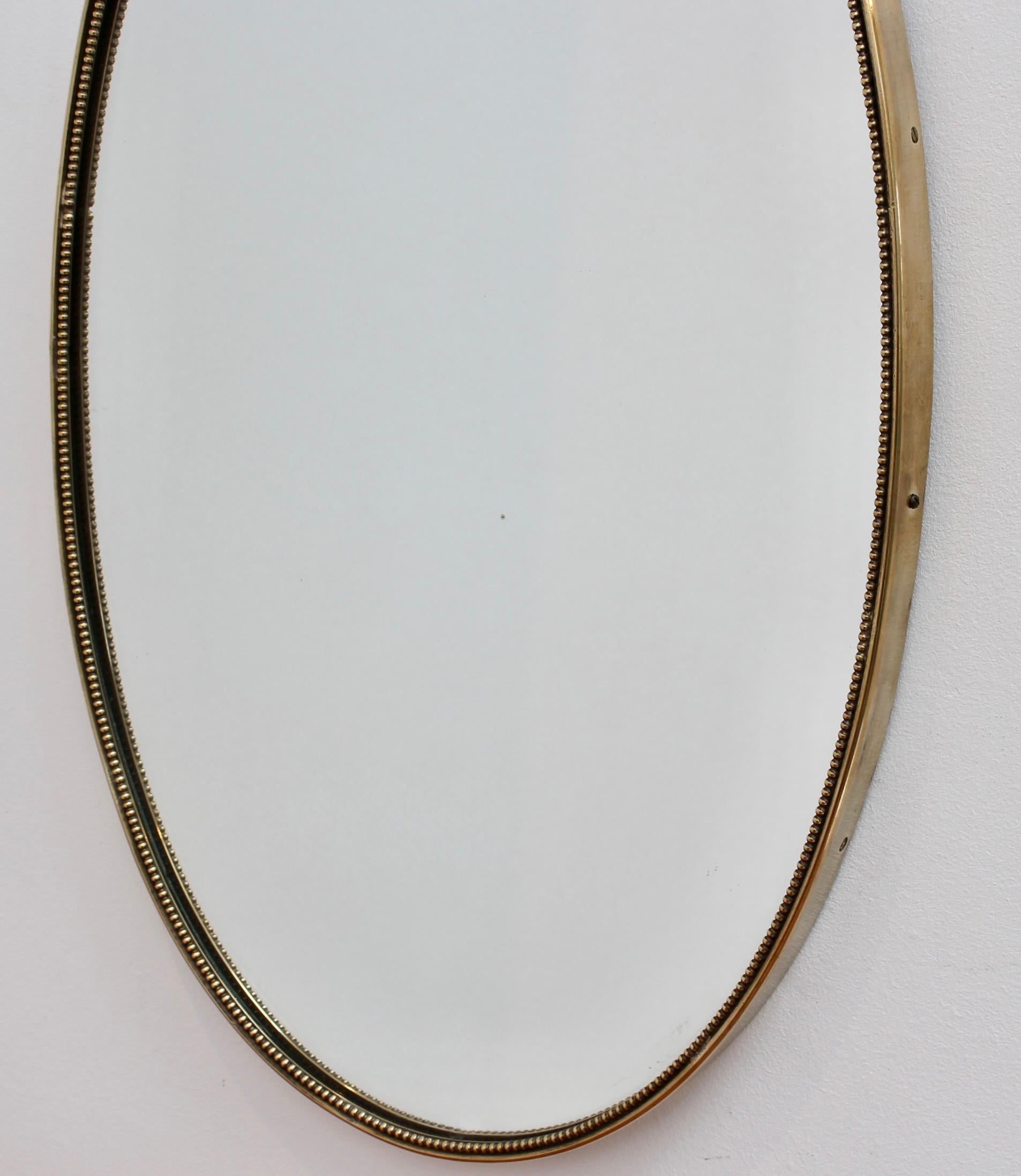 Mid-Century Italian Wall Mirror with Brass Frame, 'circa 1950s' 7