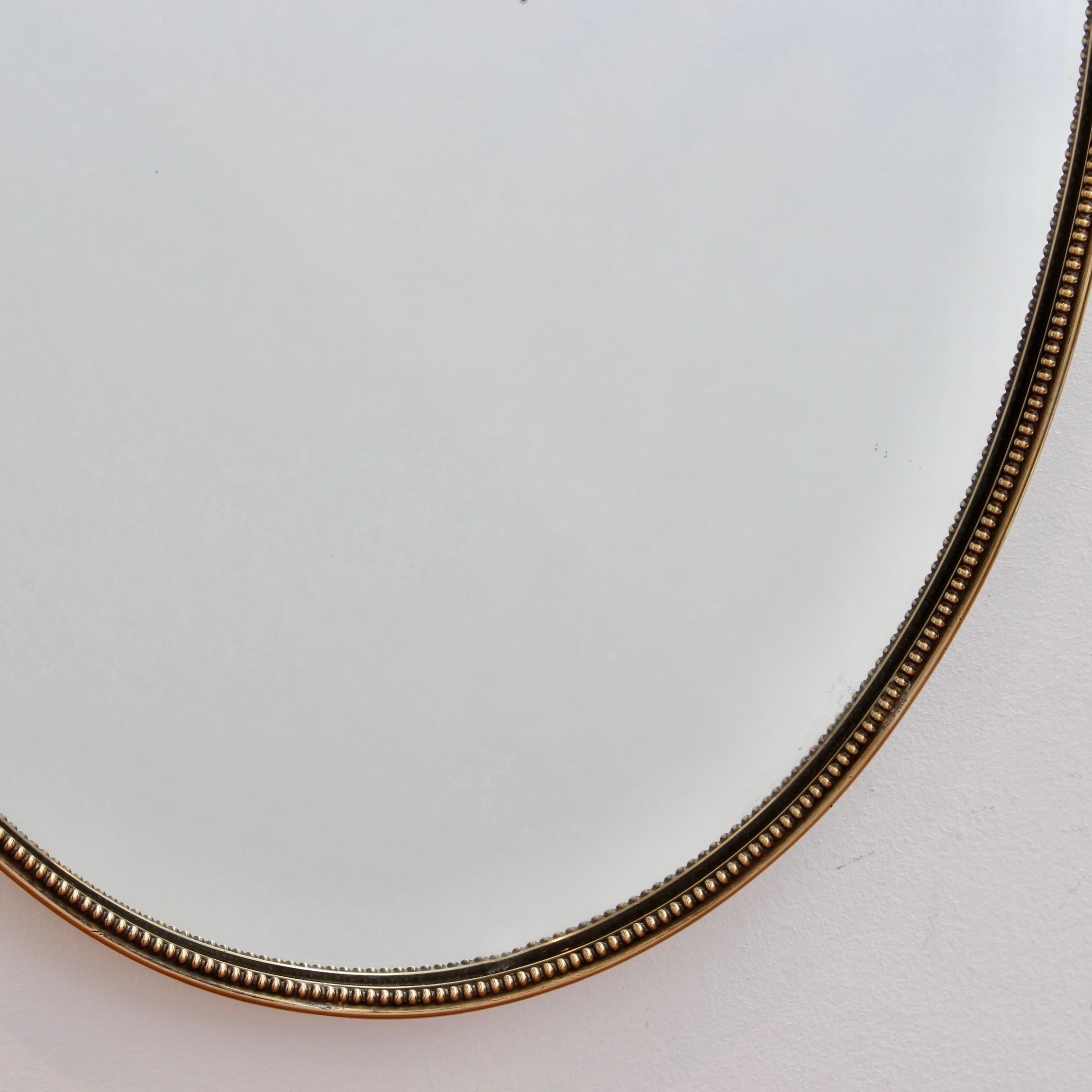 Mid-Century Italian Wall Mirror with Brass Frame, 'circa 1950s' 9