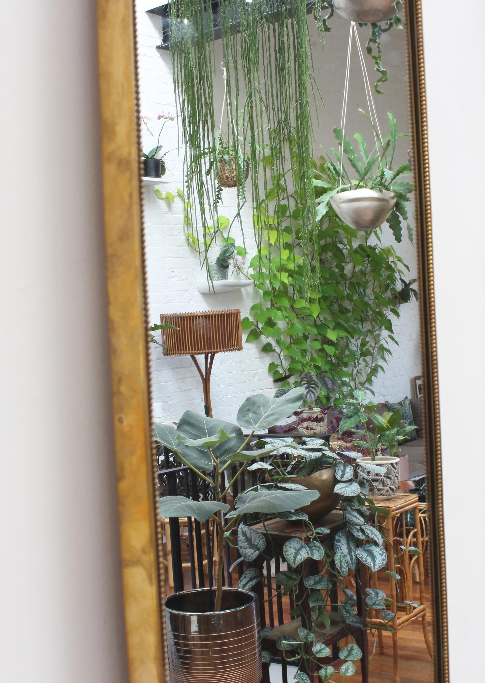 Midcentury Italian Wall Mirror with Brass Frame, circa 1950s 2