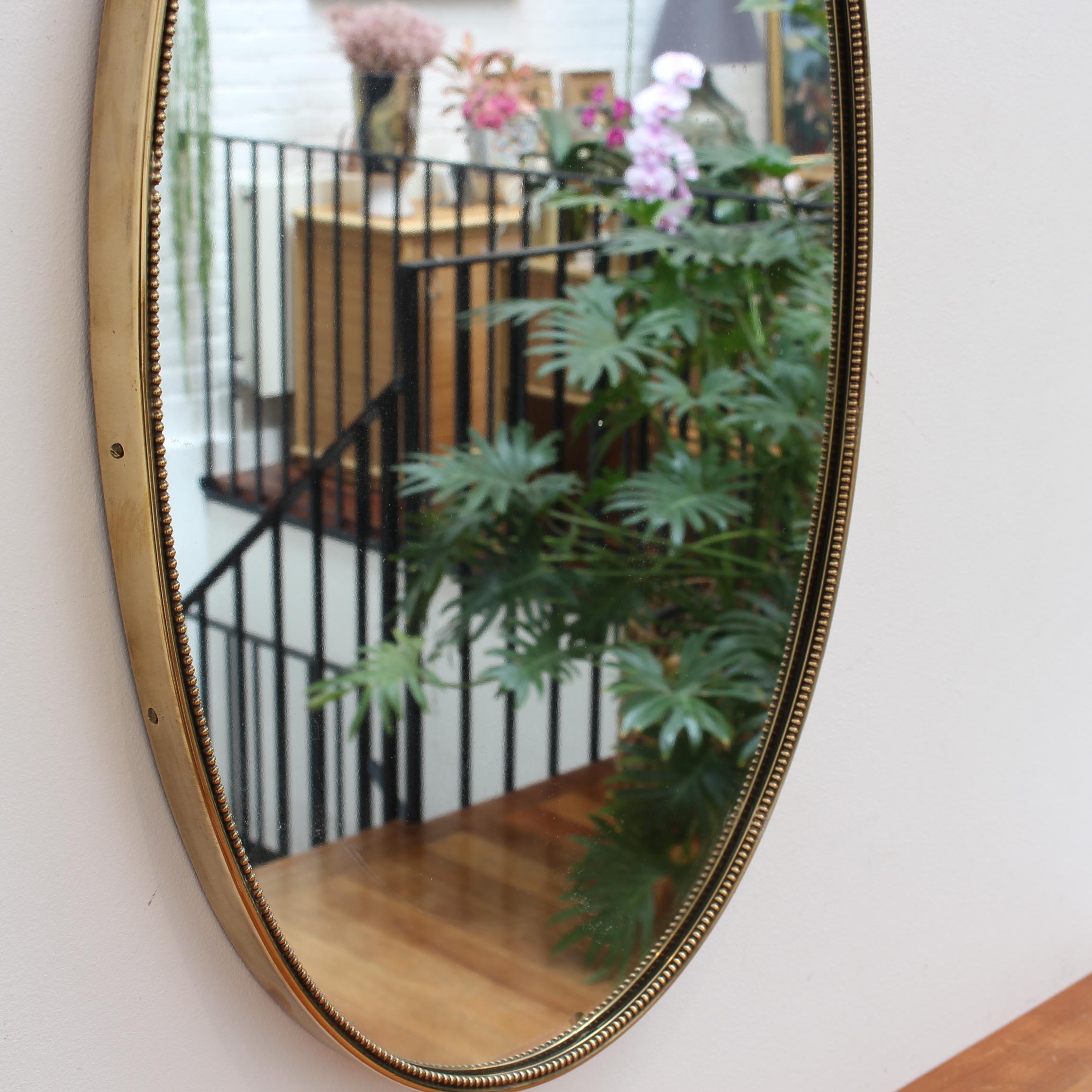 Mid-Century Italian Wall Mirror with Brass Frame, 'circa 1950s' 2