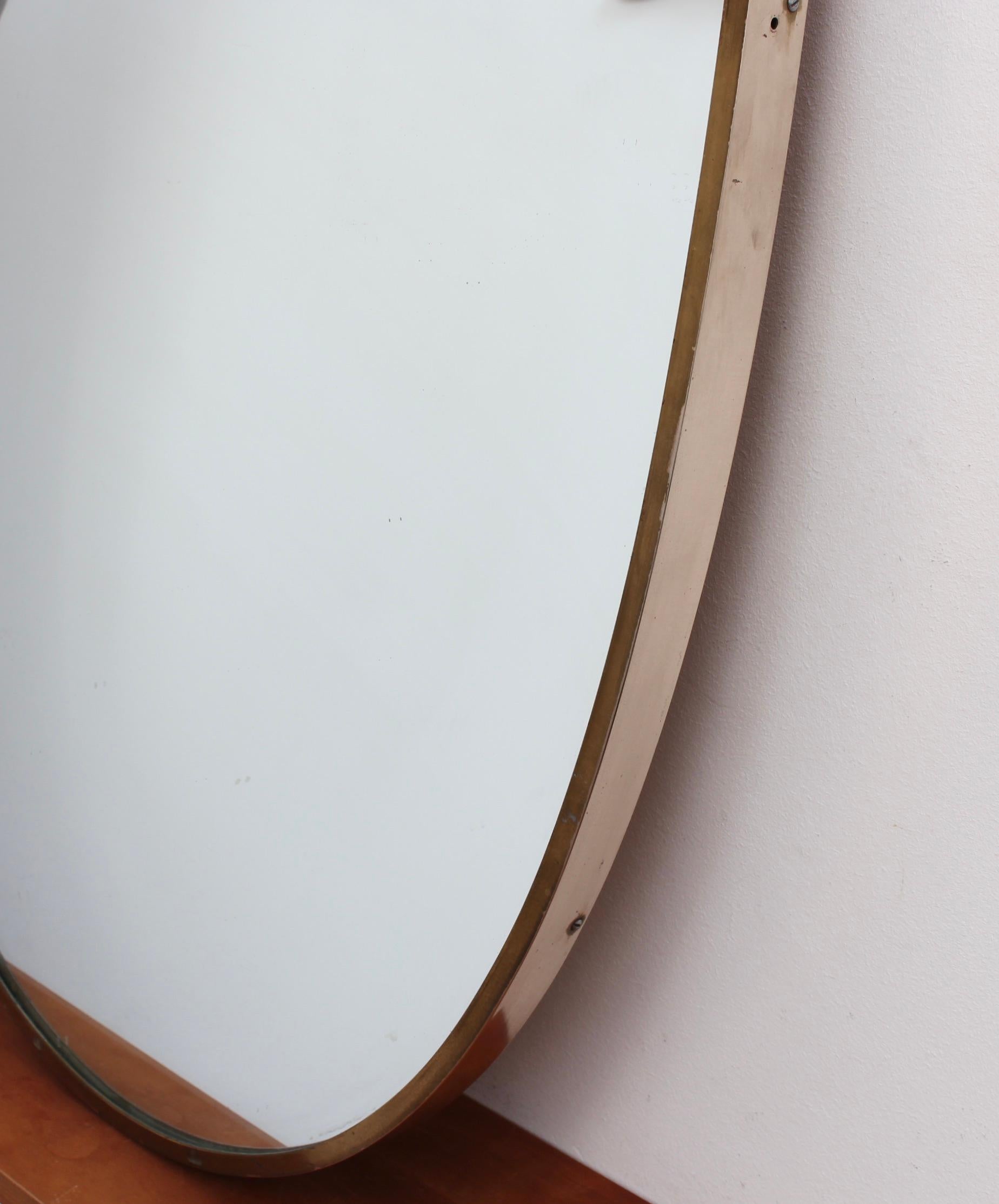 Mid-Century Italian Wall Mirror with Brass Frame, 'circa 1950s' 3