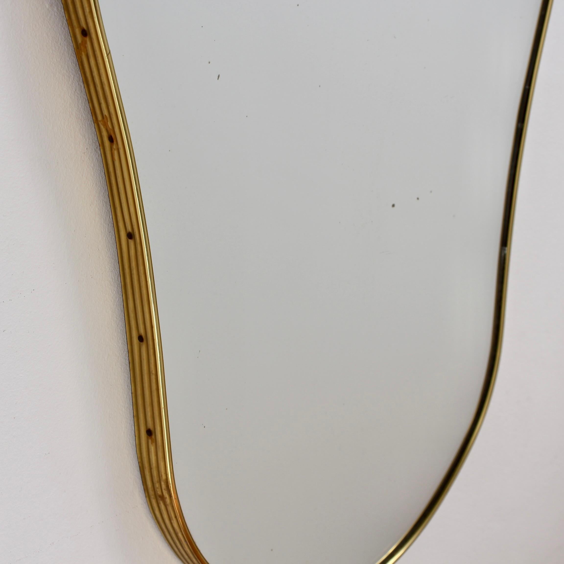 Mid-Century Italian Wall Mirror with Brass Frame 'circa 1950s' 3