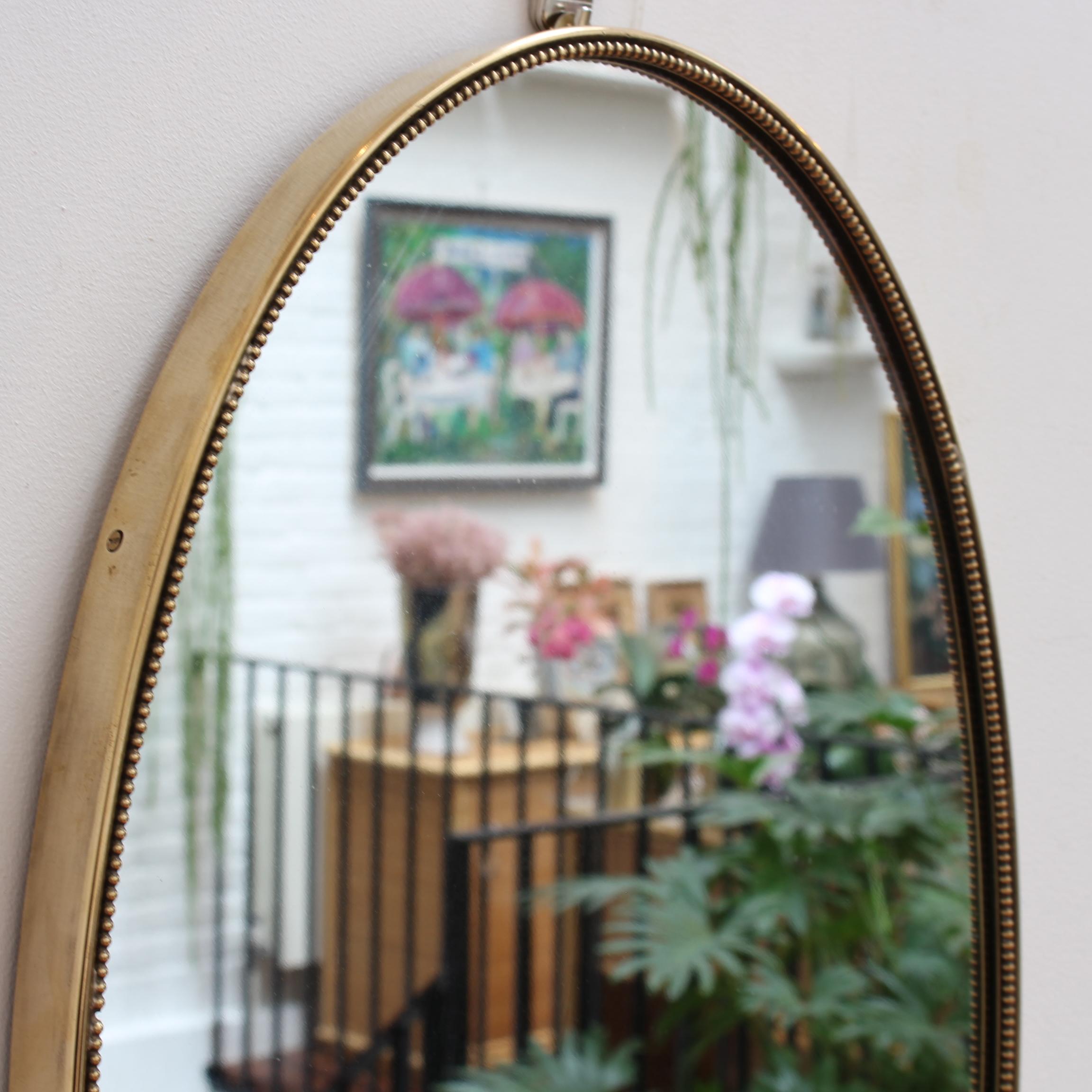 Mid-Century Italian Wall Mirror with Brass Frame, 'circa 1950s' 3