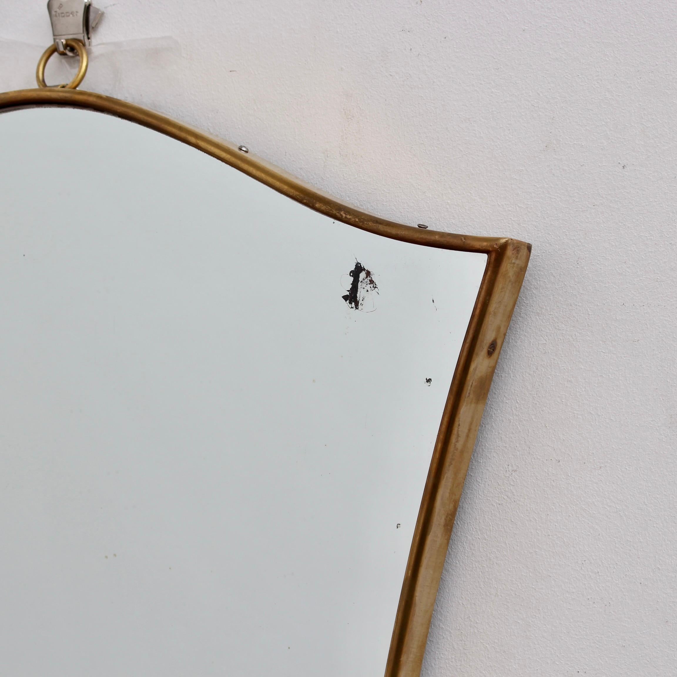 Mid-Century Italian Wall Mirror with Brass Frame 'circa 1950s' 4