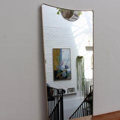 Mid-Century Italian Wall Mirror with Brass Frame 'circa 1950s' - Large