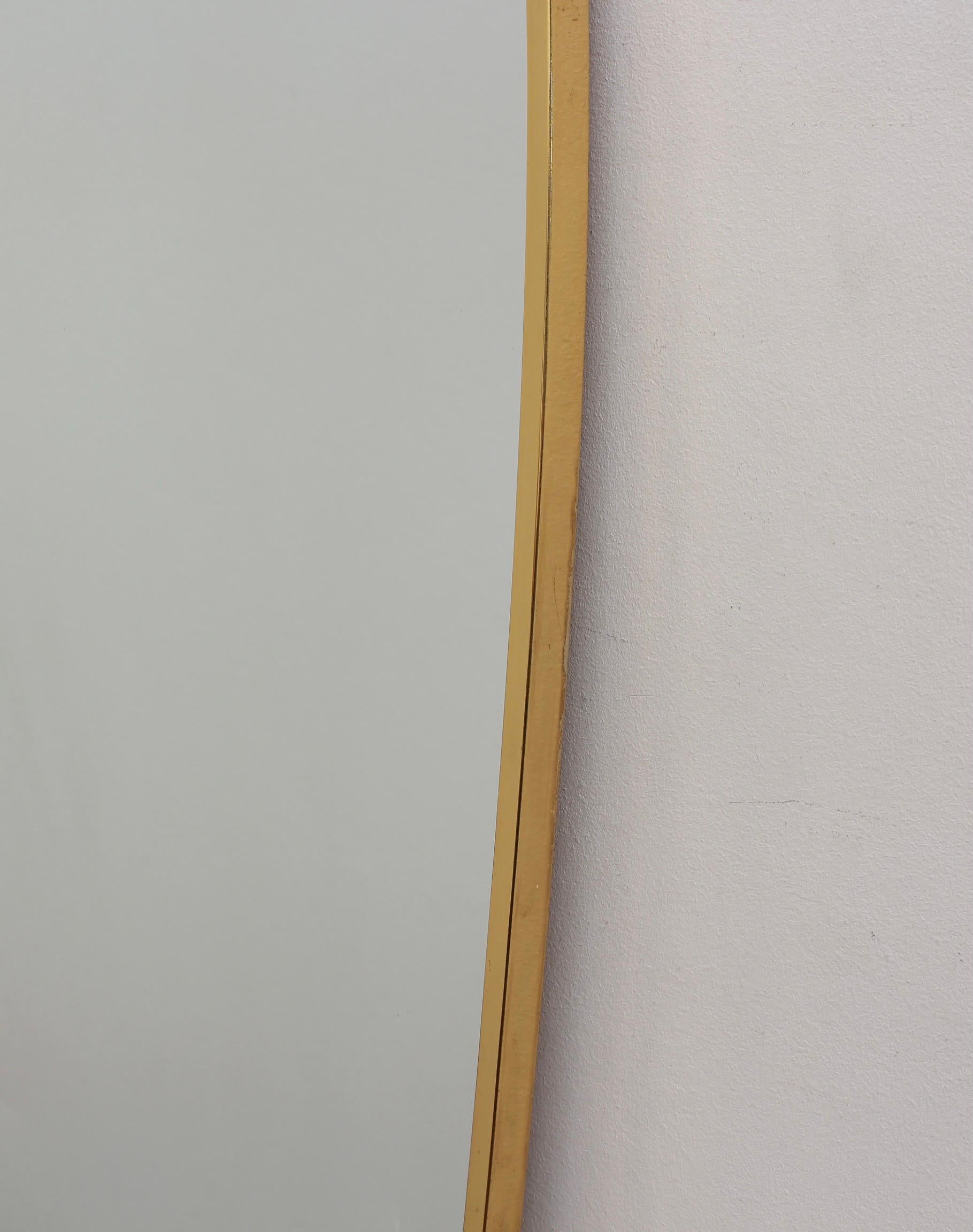 Mid-Century Italian Wall Mirror with Brass Frame 'circa 1950s', Large 3