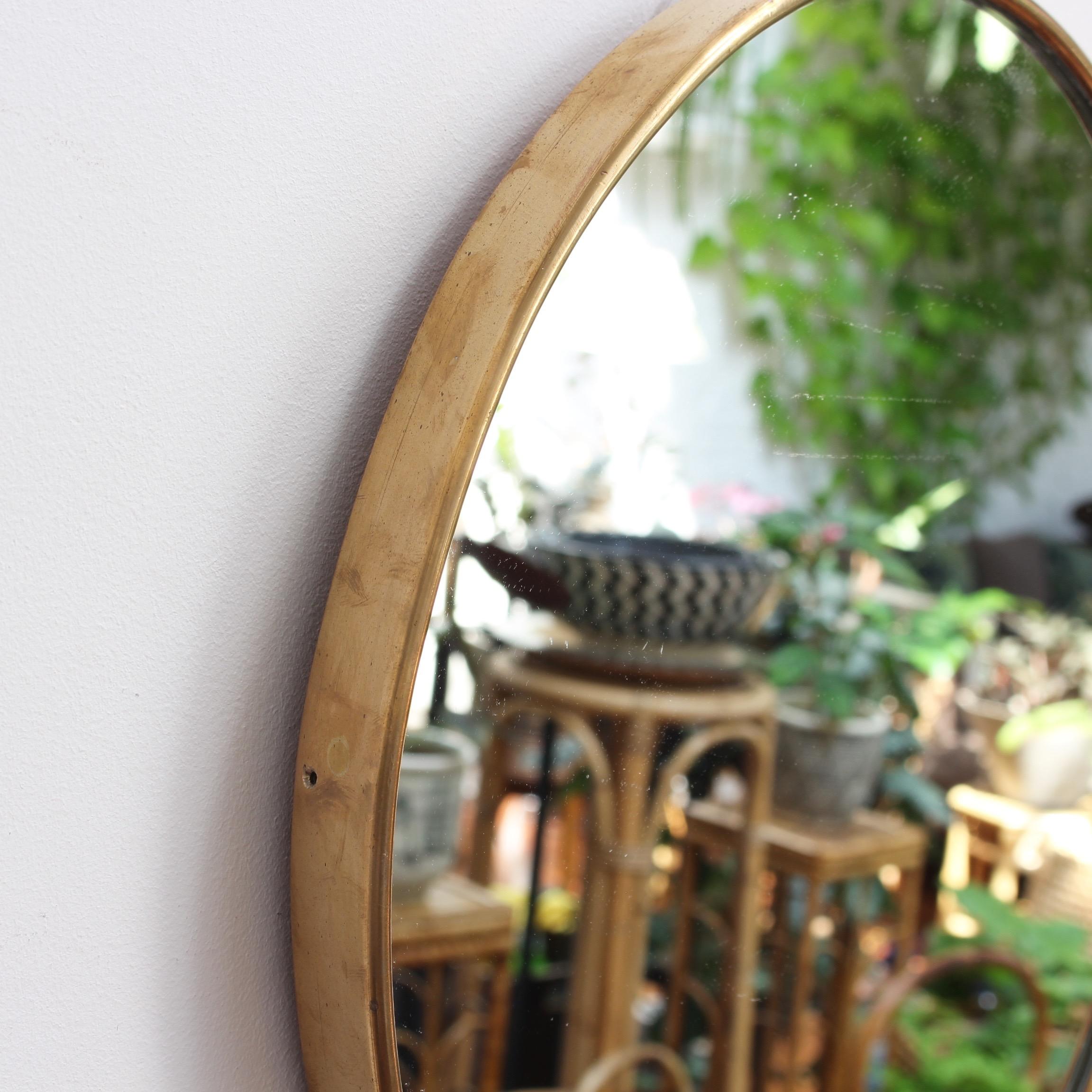 Midcentury Italian Wall Mirror with Brass Frame ‘circa 1950s’, Small 2