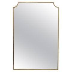 Mid-Century Italian Wall Mirror with Brass Frame (circa 1960s)