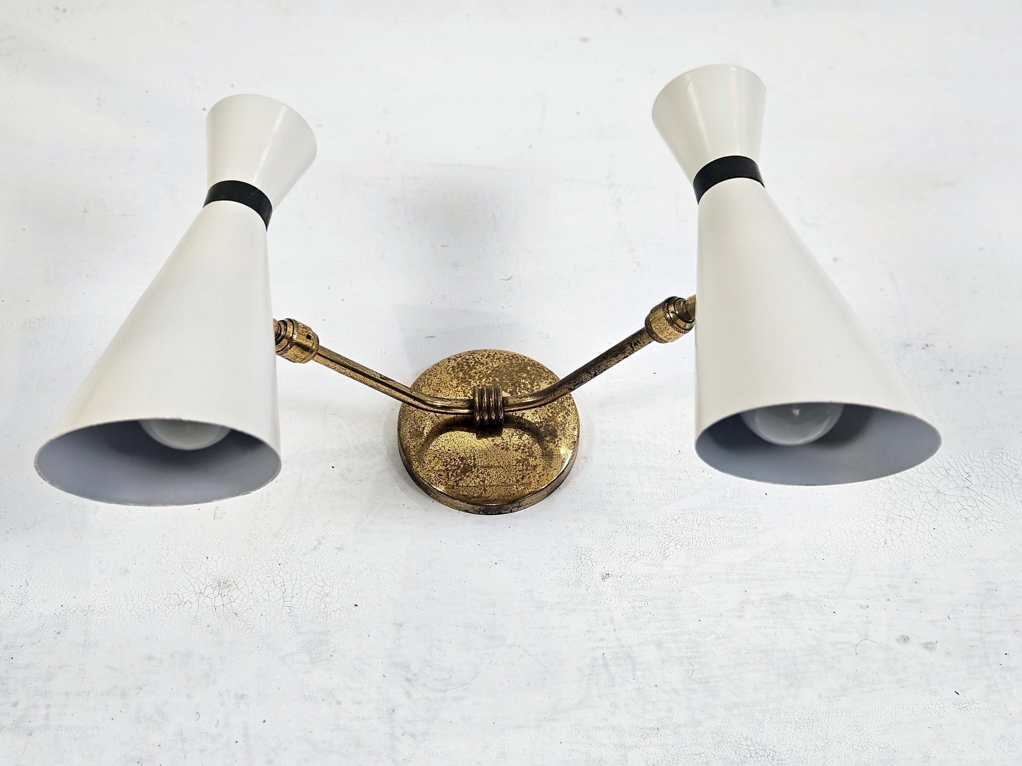 Aplique de pared italiano de mediados de siglo en Bueno estado para la venta en Albano Laziale, Rome/Lazio