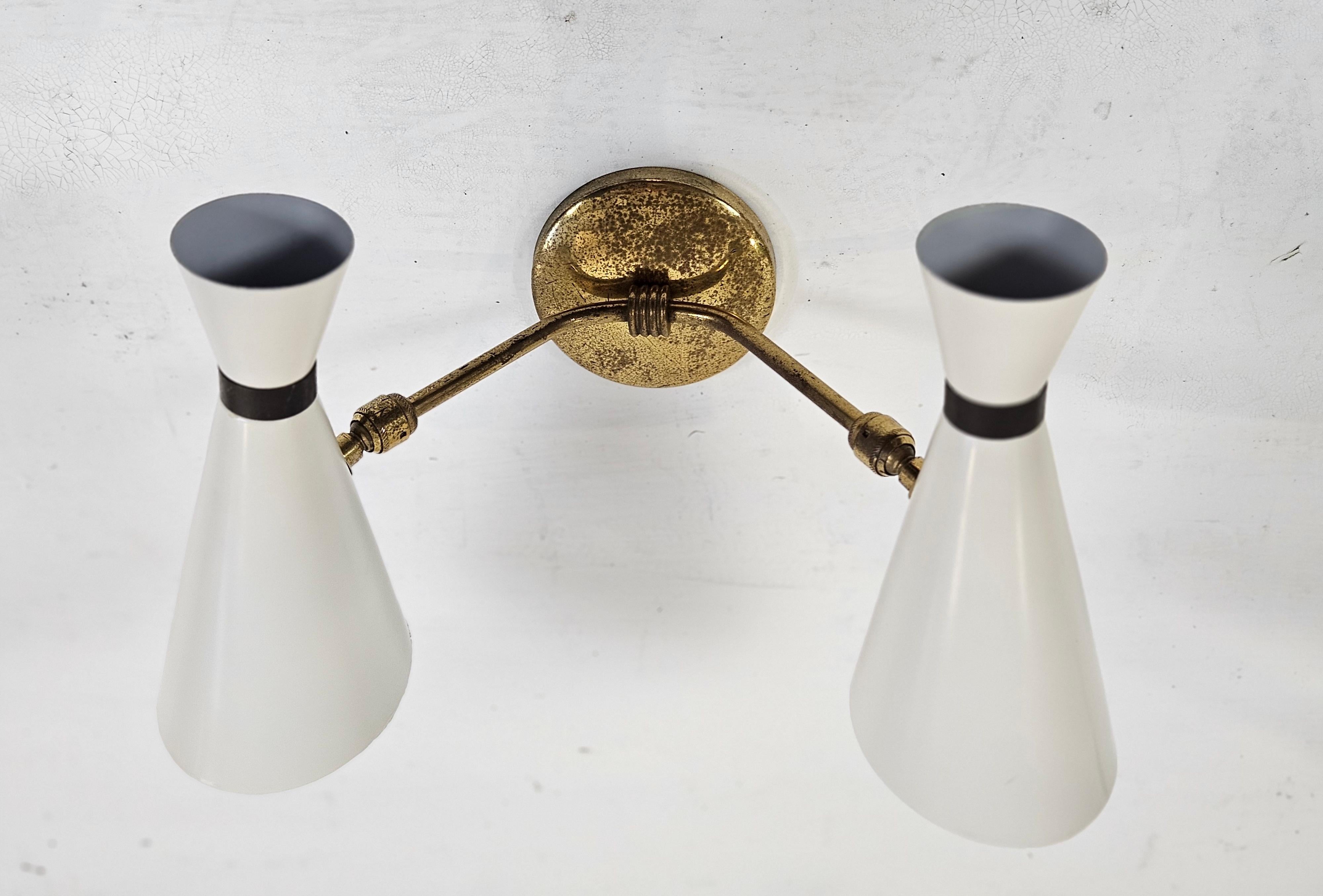 Aplique de pared italiano de mediados de siglo siglo XX en venta