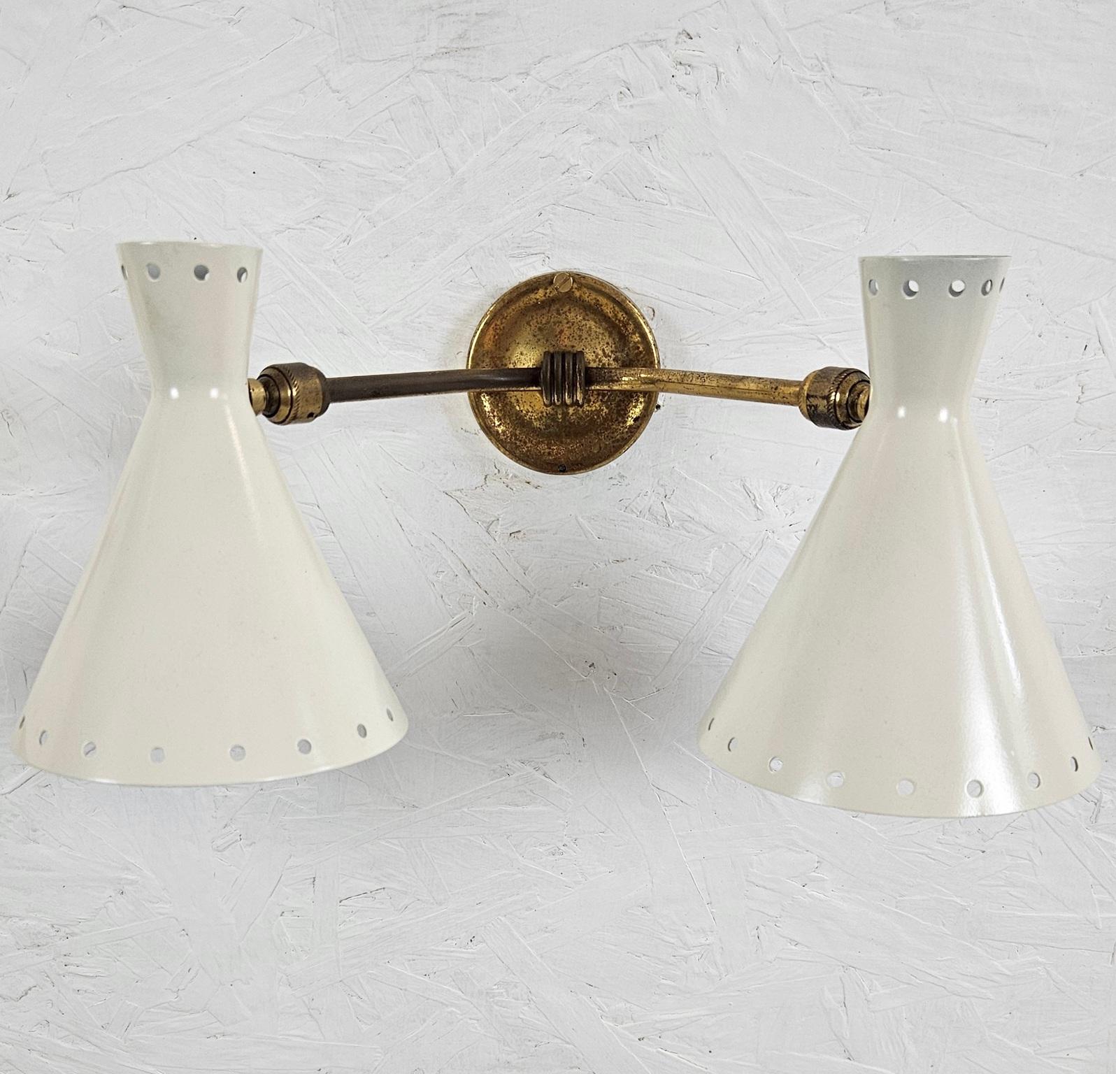 Mid Century Italian Wall Sconces In Good Condition For Sale In Albano Laziale, Rome/Lazio