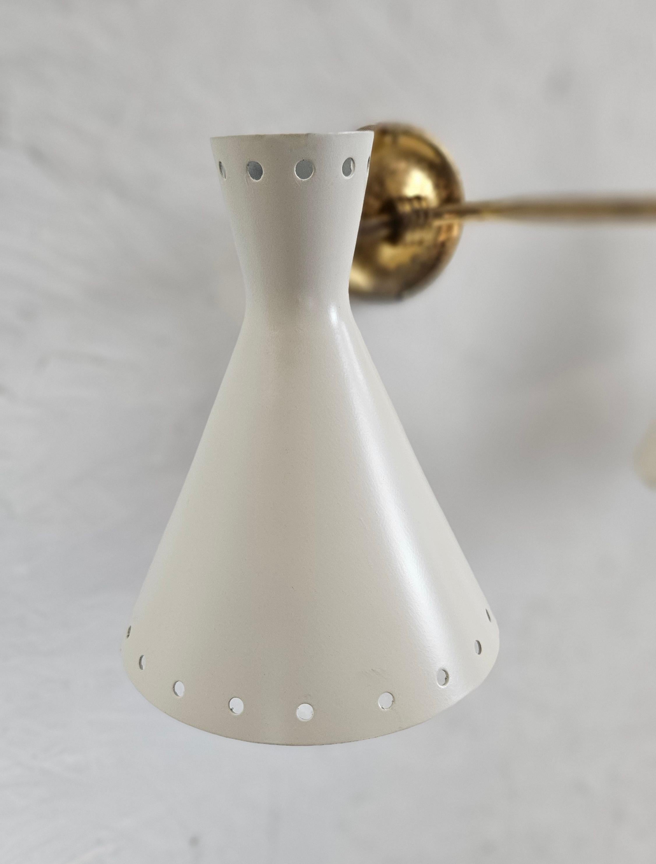 Brass Mid Century Italian Wall Sconces For Sale