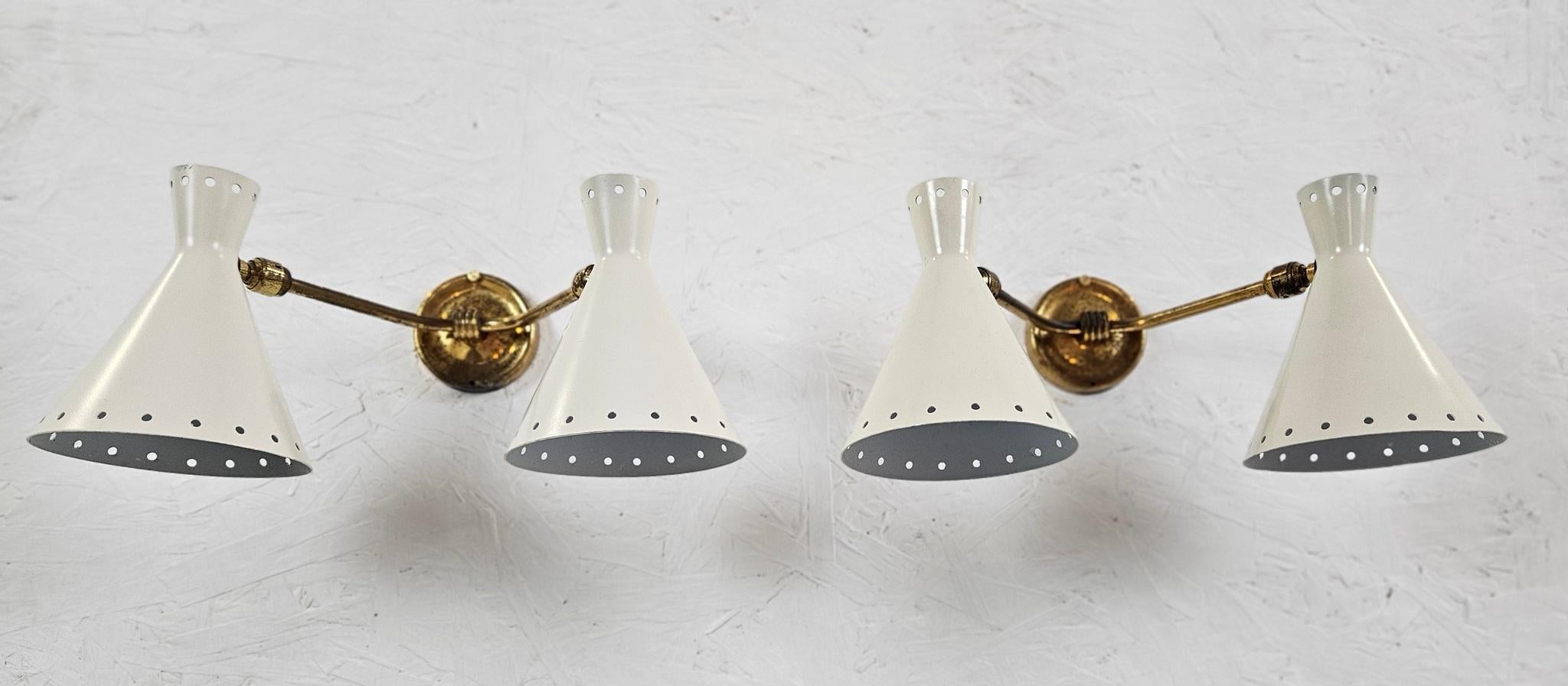 Mid Century Italian Wall Sconces For Sale 1