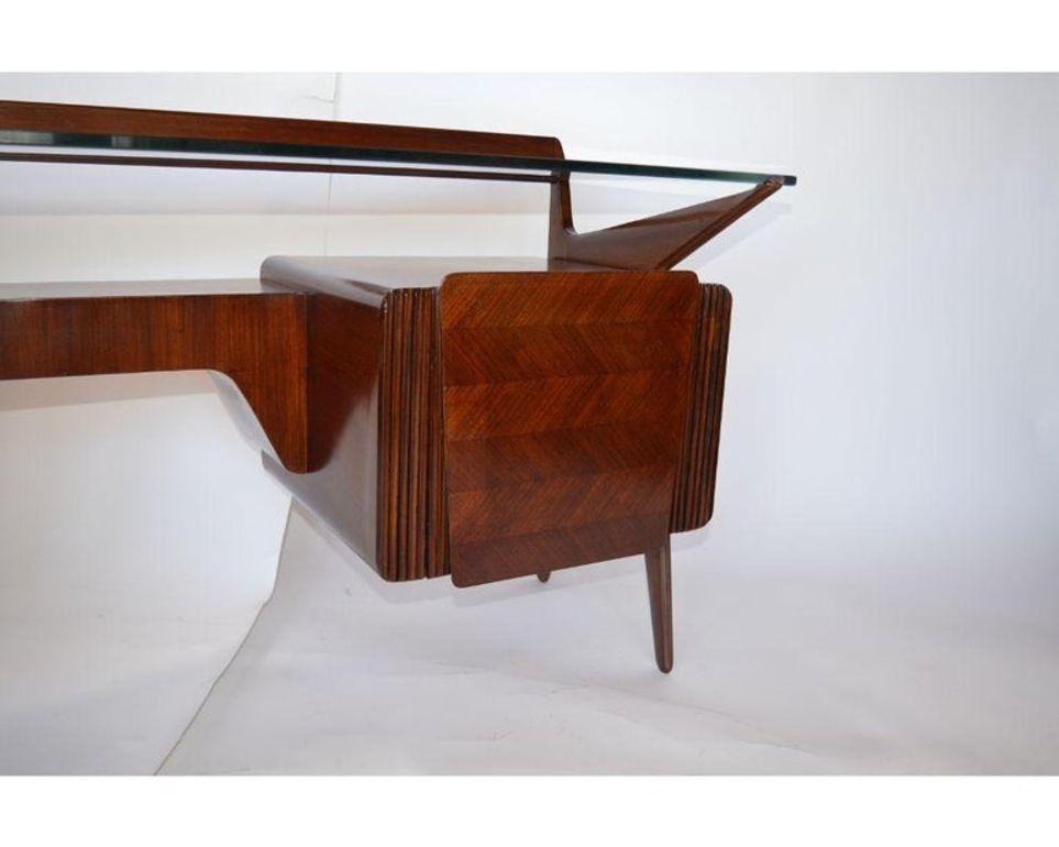 Consolle per vanità in noce e palissandro di Carlo De Carli. 1950's. in vendita 5