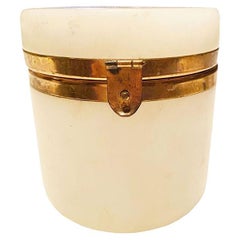 Mid Century Italian White Alabaster Box