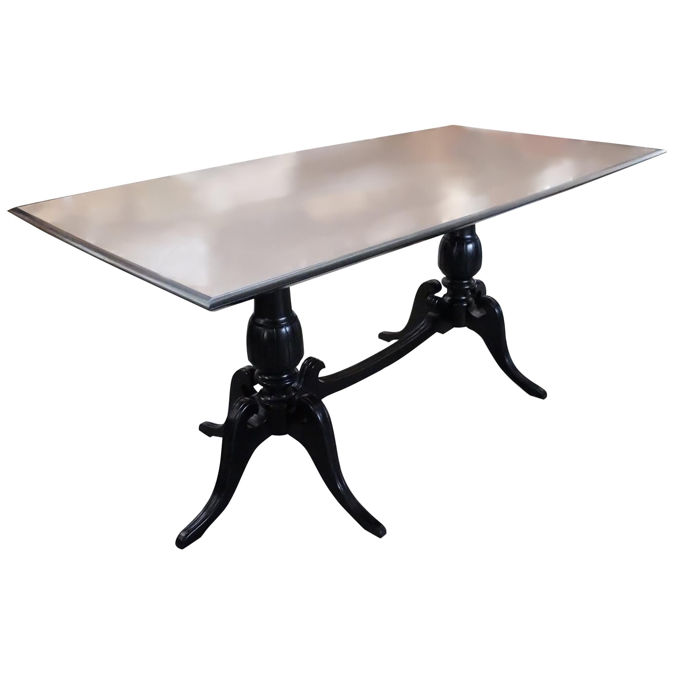 Italian Marble Table with BoatShaped Table Top For Sale at 1stdibs