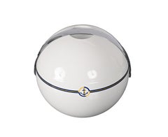 Guzzini Marine Midcentury Italian White Plastic Spheric Ice Bucket, 1970s