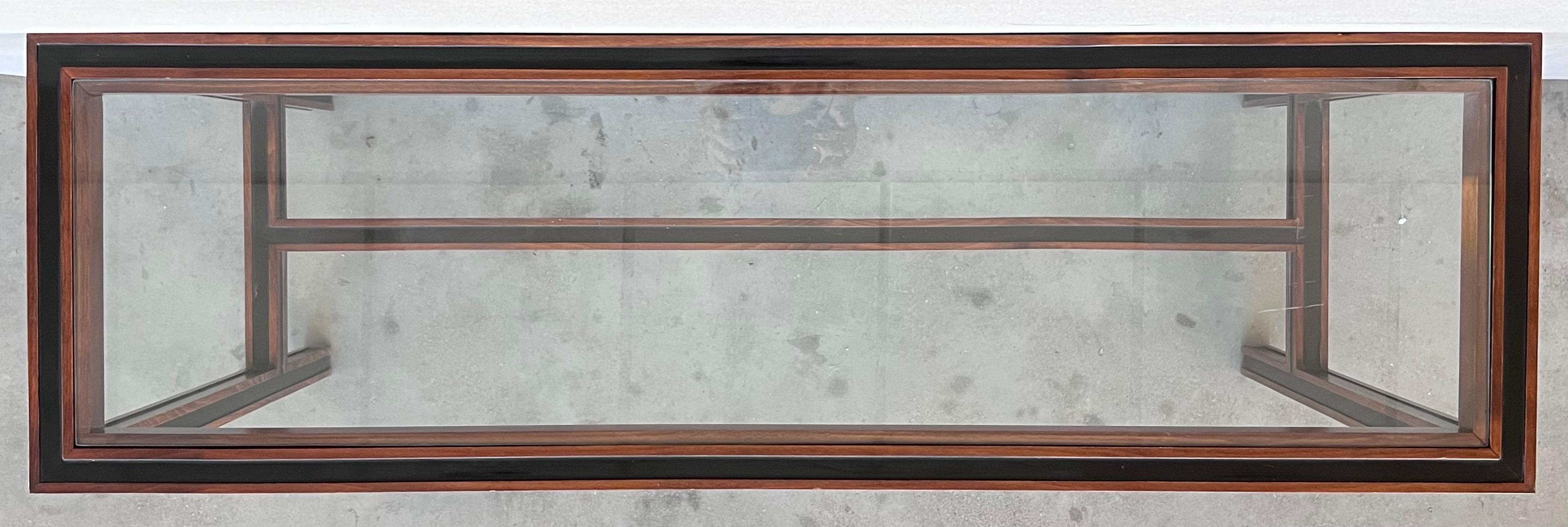Mid Century Italian Willy Rizzo Style Rectangular Console Table with Glass Top For Sale 3