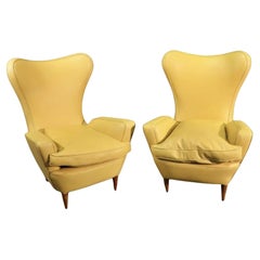 Mid-Century Italian Wingback Chairs