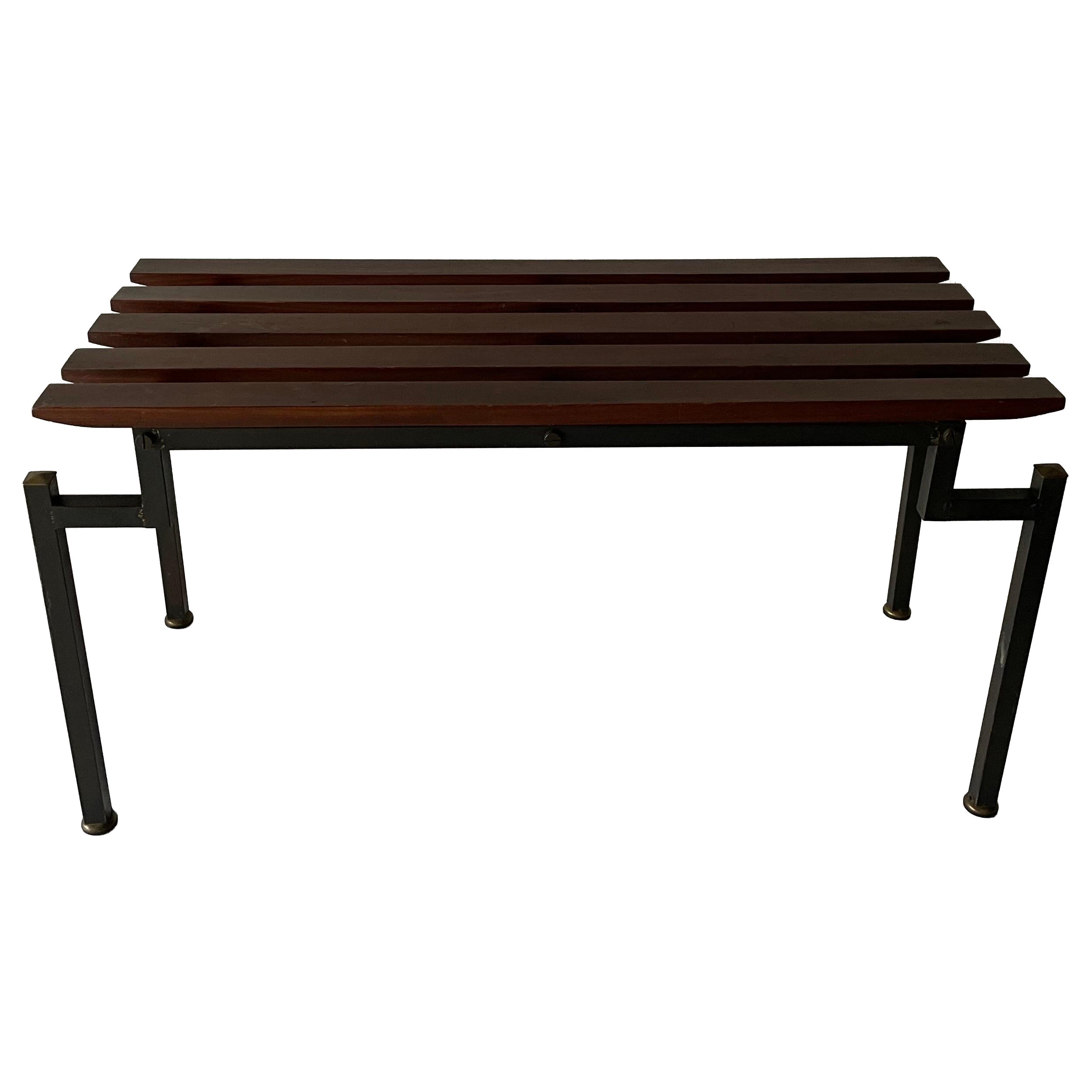 Mid-Century Italian Wood Bench, 1950s, Italy