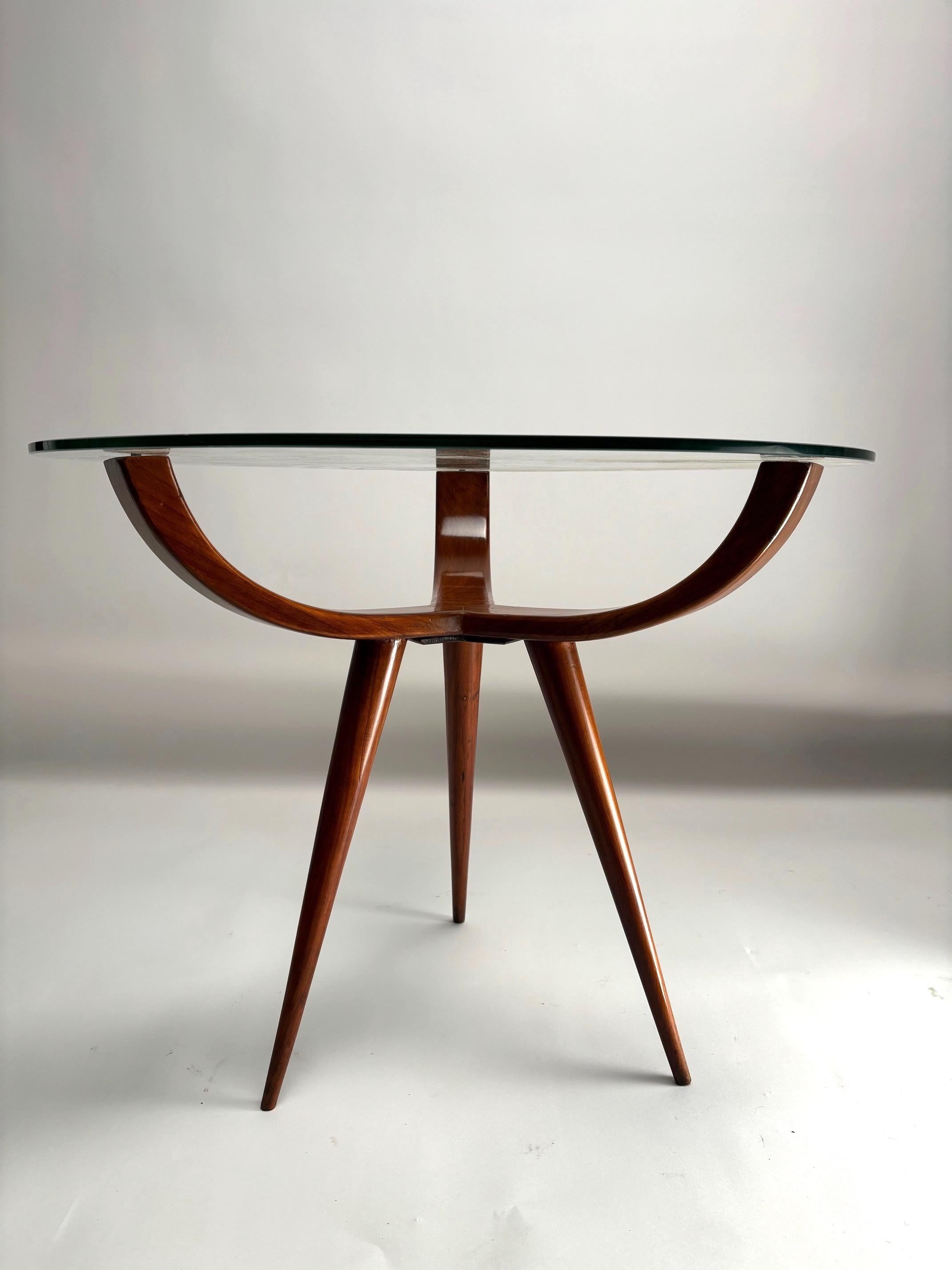 Italienischer Holz-Couchtisch aus der Mitte des Jahrhunderts, Melchiorre Bega, Italien (Mitte des 20. Jahrhunderts) im Angebot