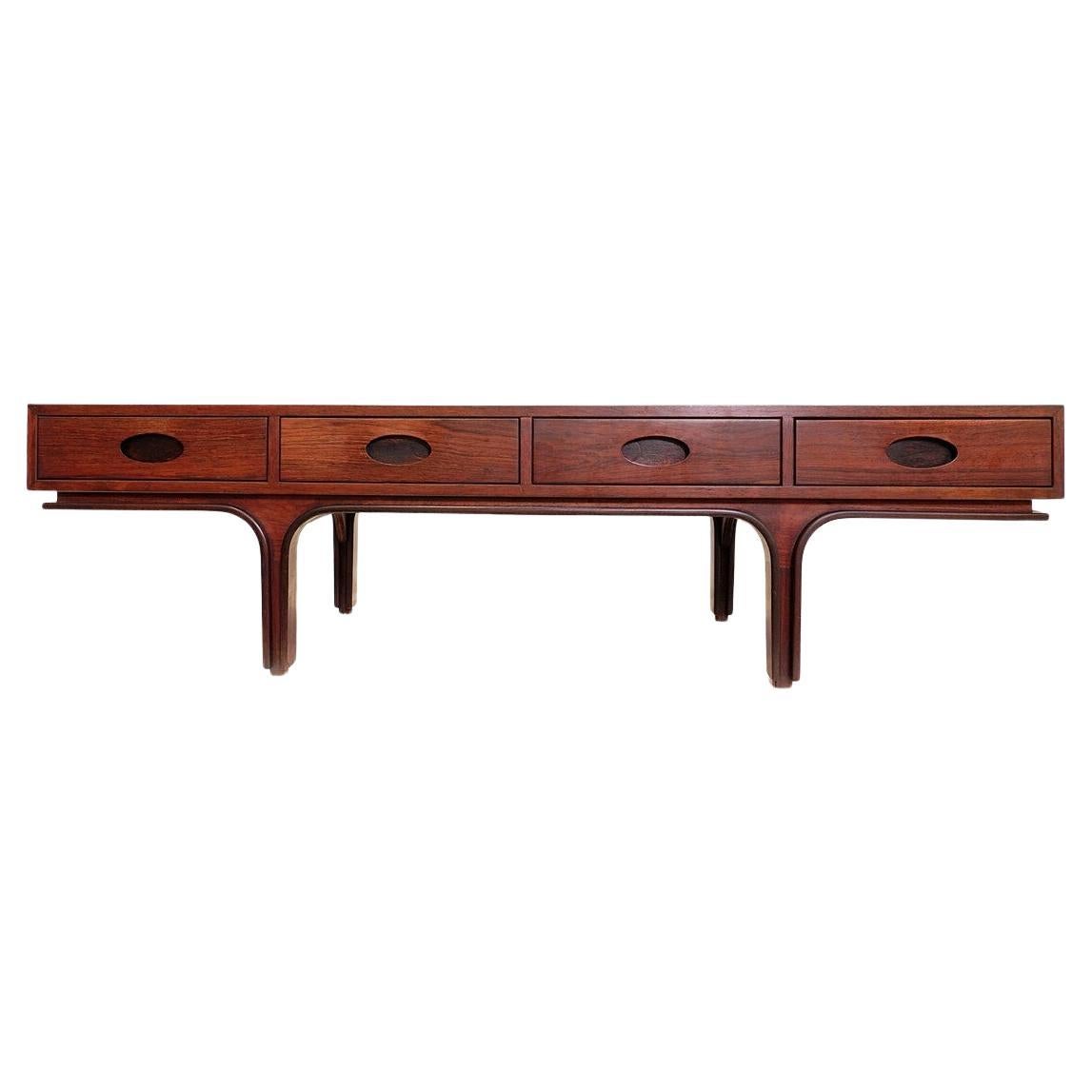 Tavolino da caffè in legno italiano del Mid-Century di Gianfranco Frattini per Bernini, 1960 in vendita